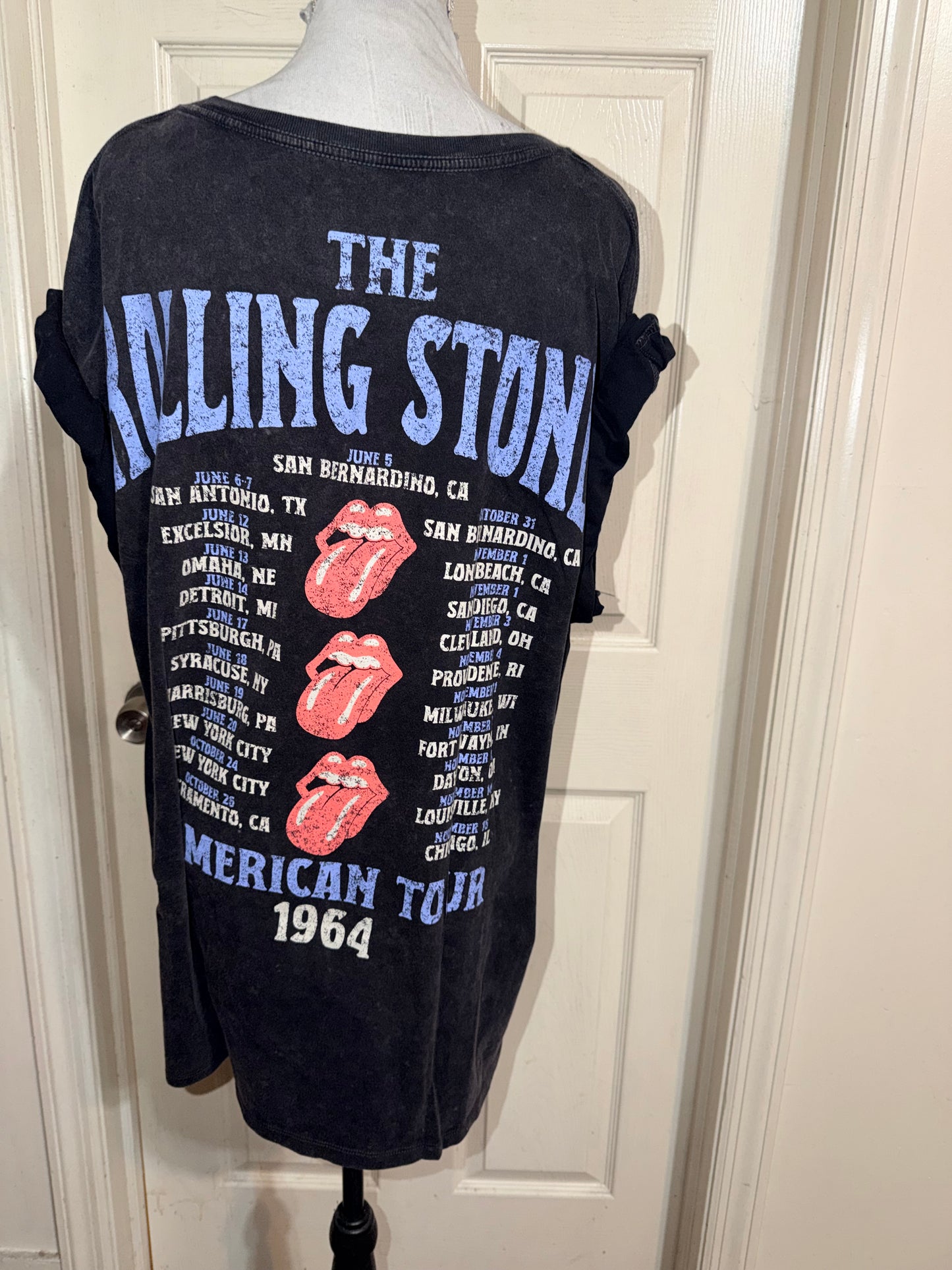 The Rolling Stones Double Sided Oversized Distressed Tee
