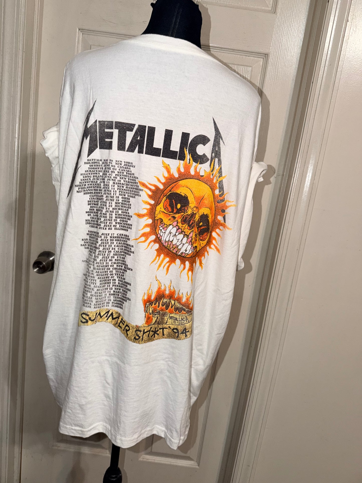 Metallica Double Sided Oversized Distressed Tee