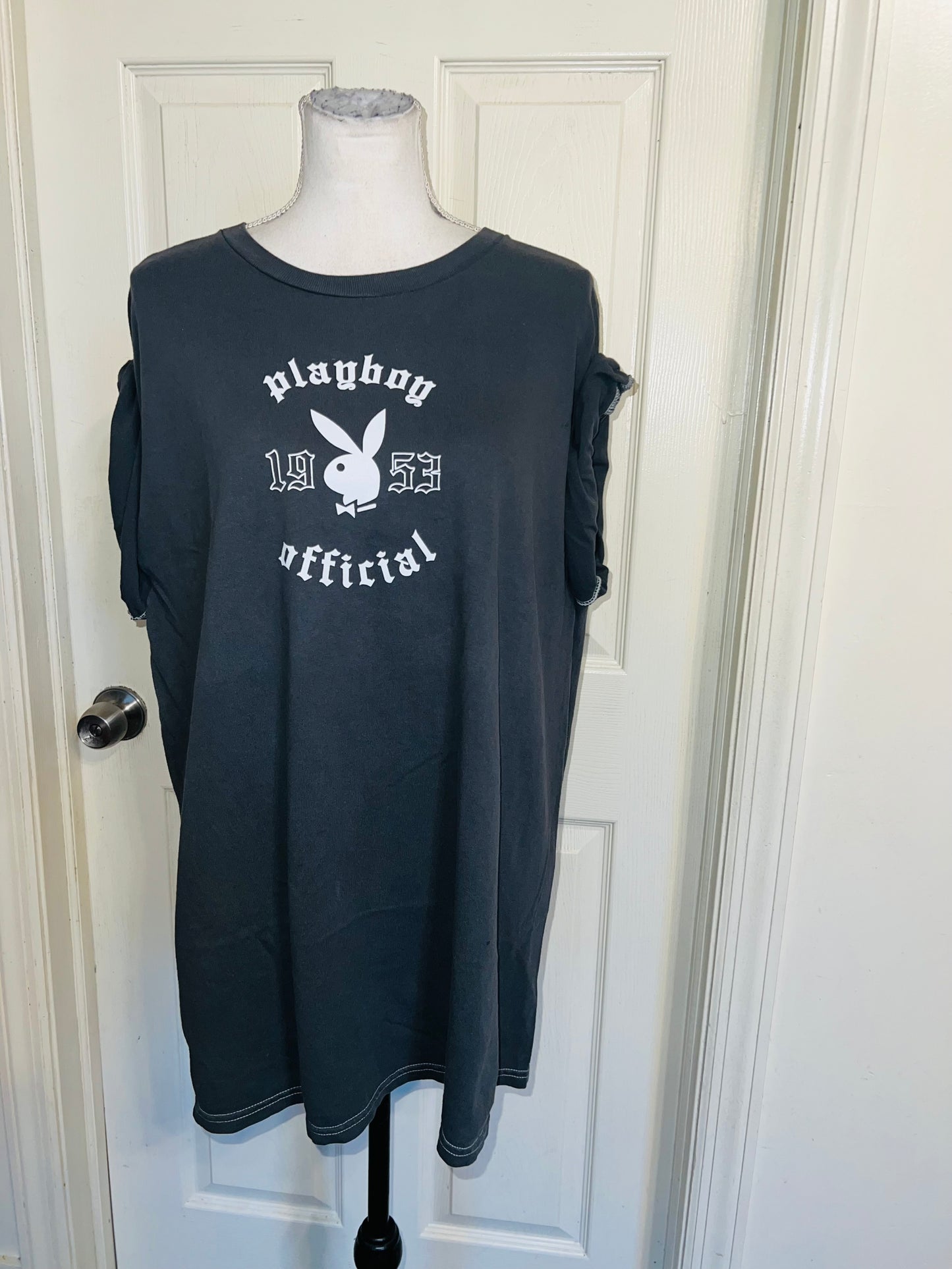 Playboy Double Sided Oversized Distressed Tee