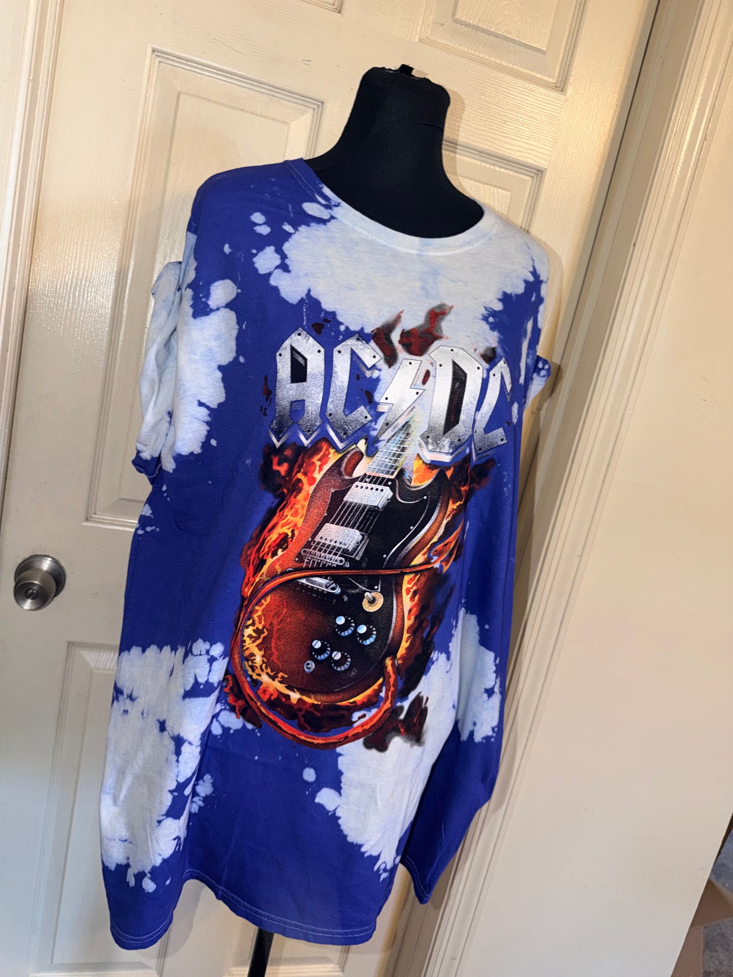 AC/DC Oversized Distressed Tee
