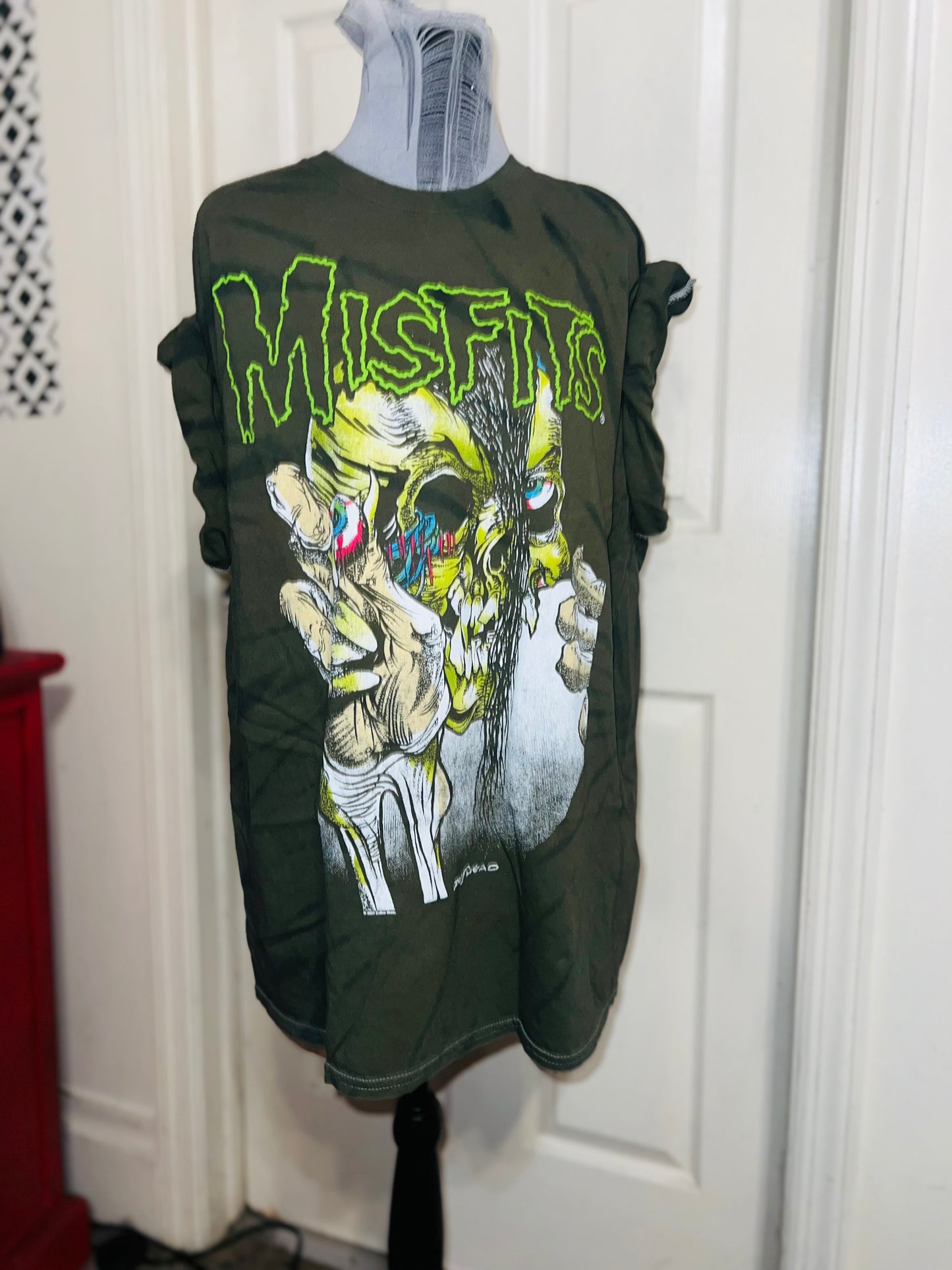 The Misfits Tie Dye Oversized Distressed Tee