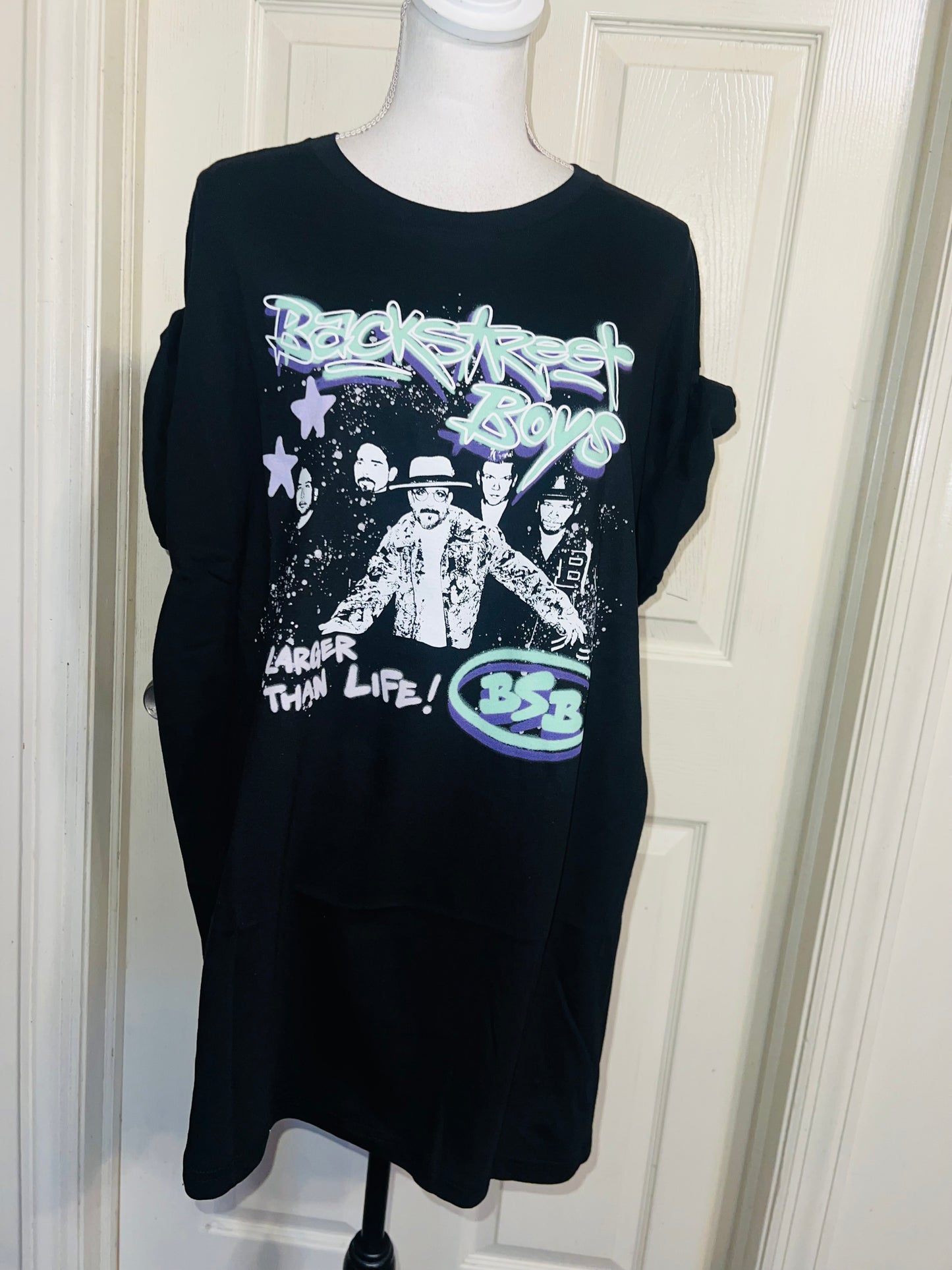 Backstreet Boys Oversized Distressed Tee
