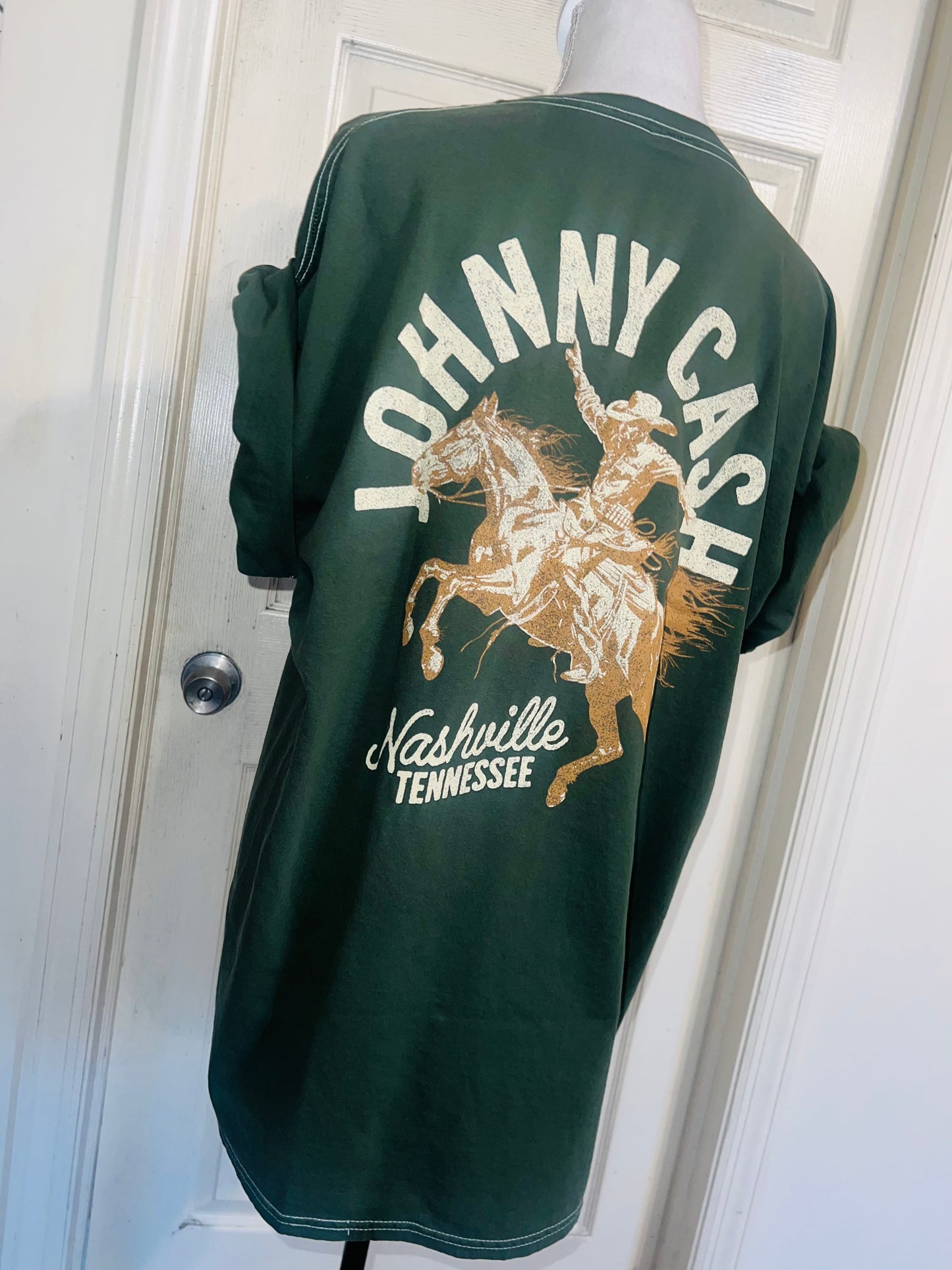 Johnny Cash Double Sided Oversized Diatressed Tee