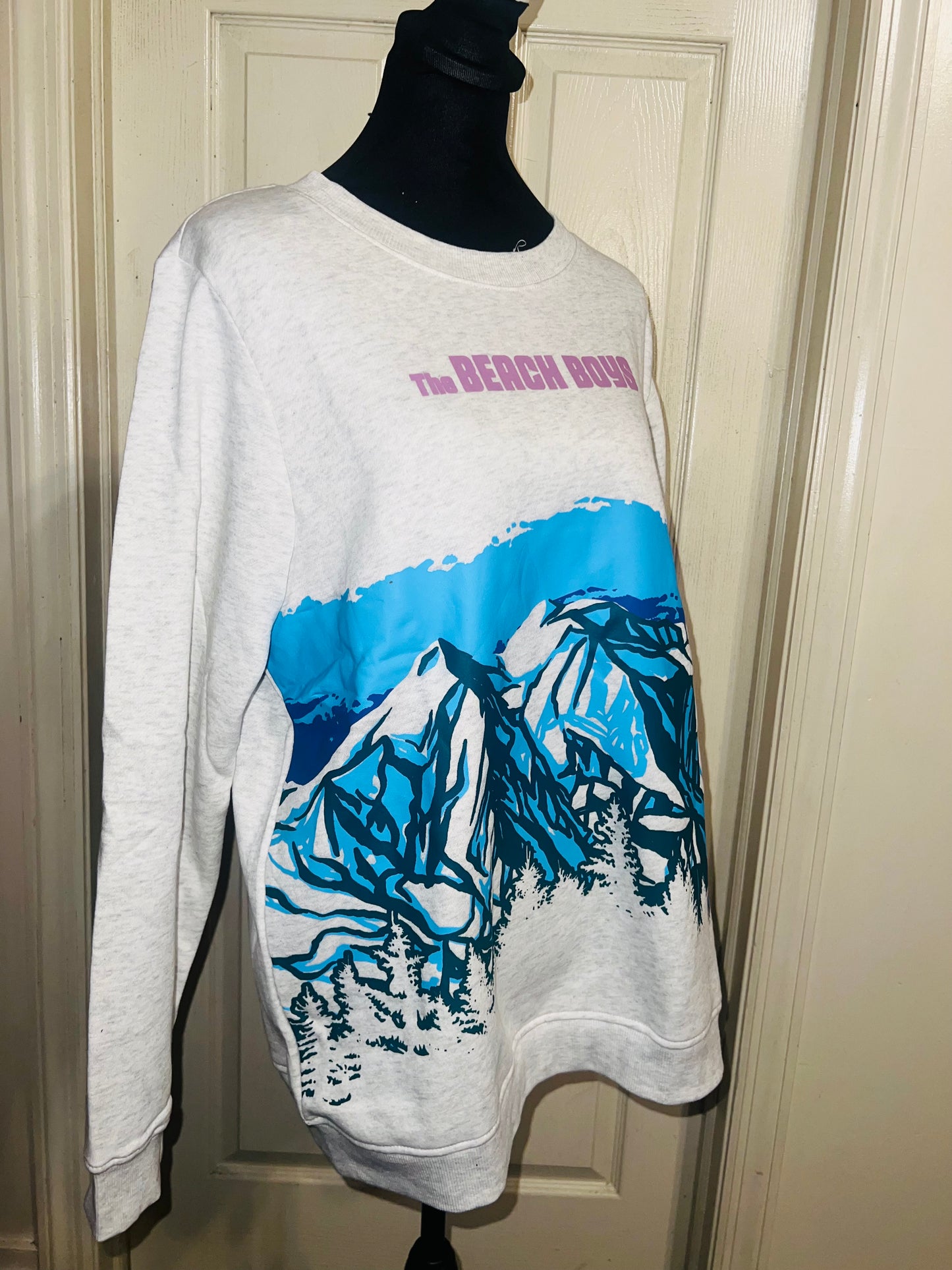 The Beach Boys Oversized Distressed Sweatshirt