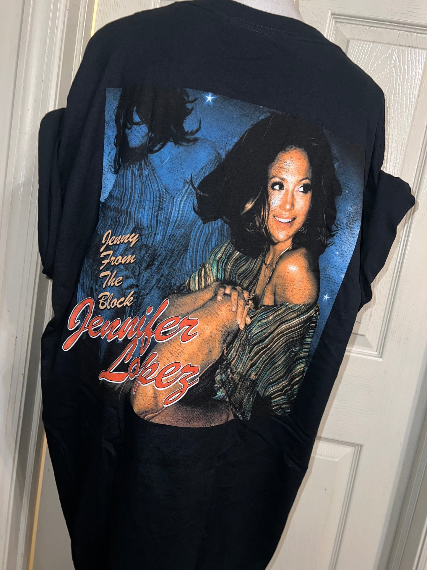 Jennifer Lopez Double Sided Vintage Style Distressed Tee