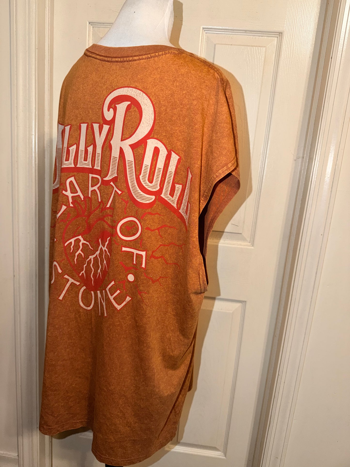 Jelly Roll Double Sided Oversized Distressed Tank