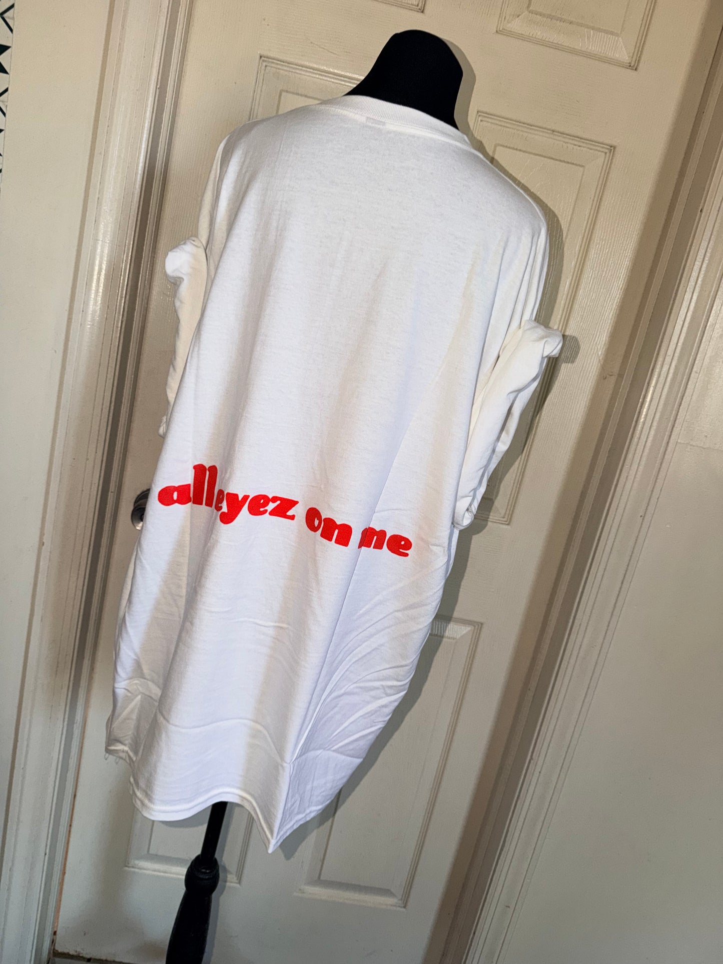 Tupac Double Sided Oversized Distressed Tee