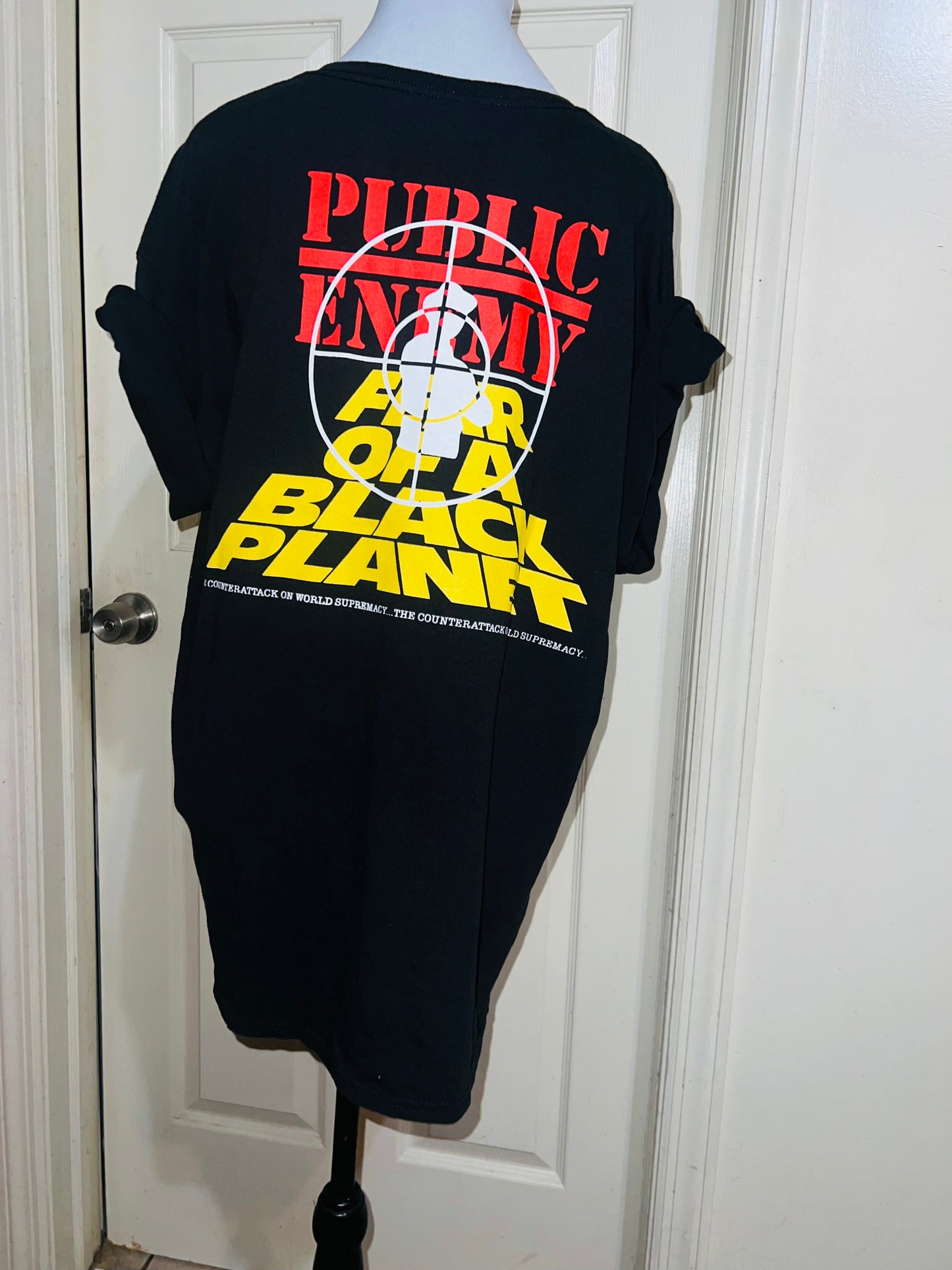 Public Enemy Oversized Double Sided Distressed Tee