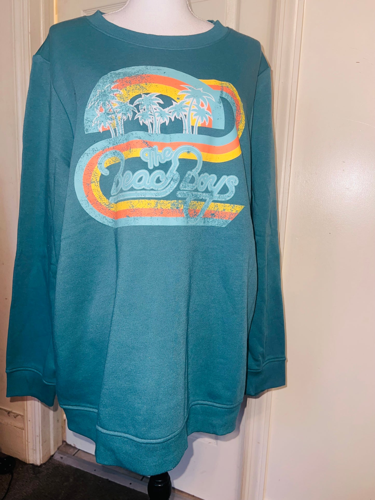 The Beach Boys Oversized Distressed Sweatshirt