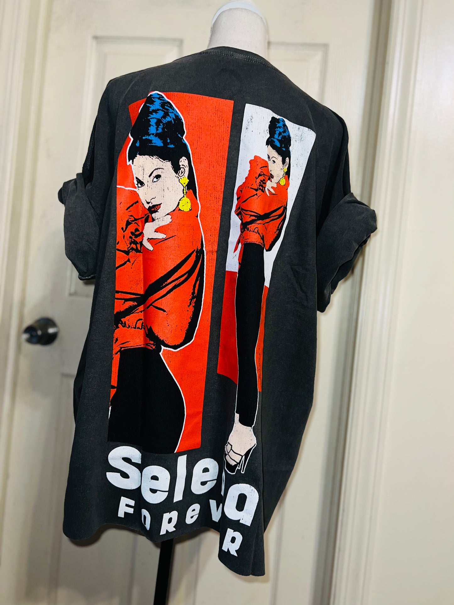 Selena Double Sided Oversized Distressed Tee