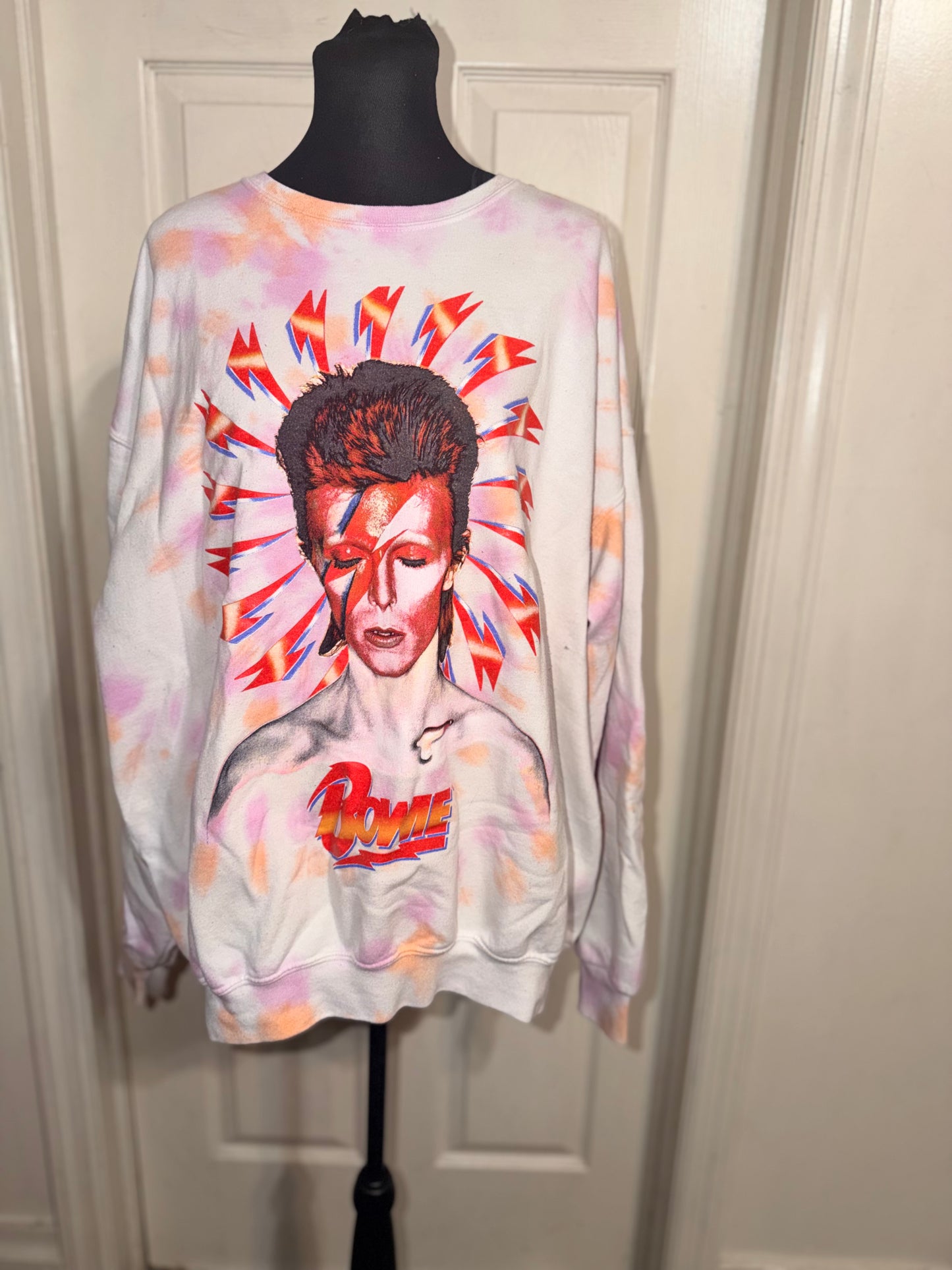 David Bowie Oversized Distressed Sweatshirt
