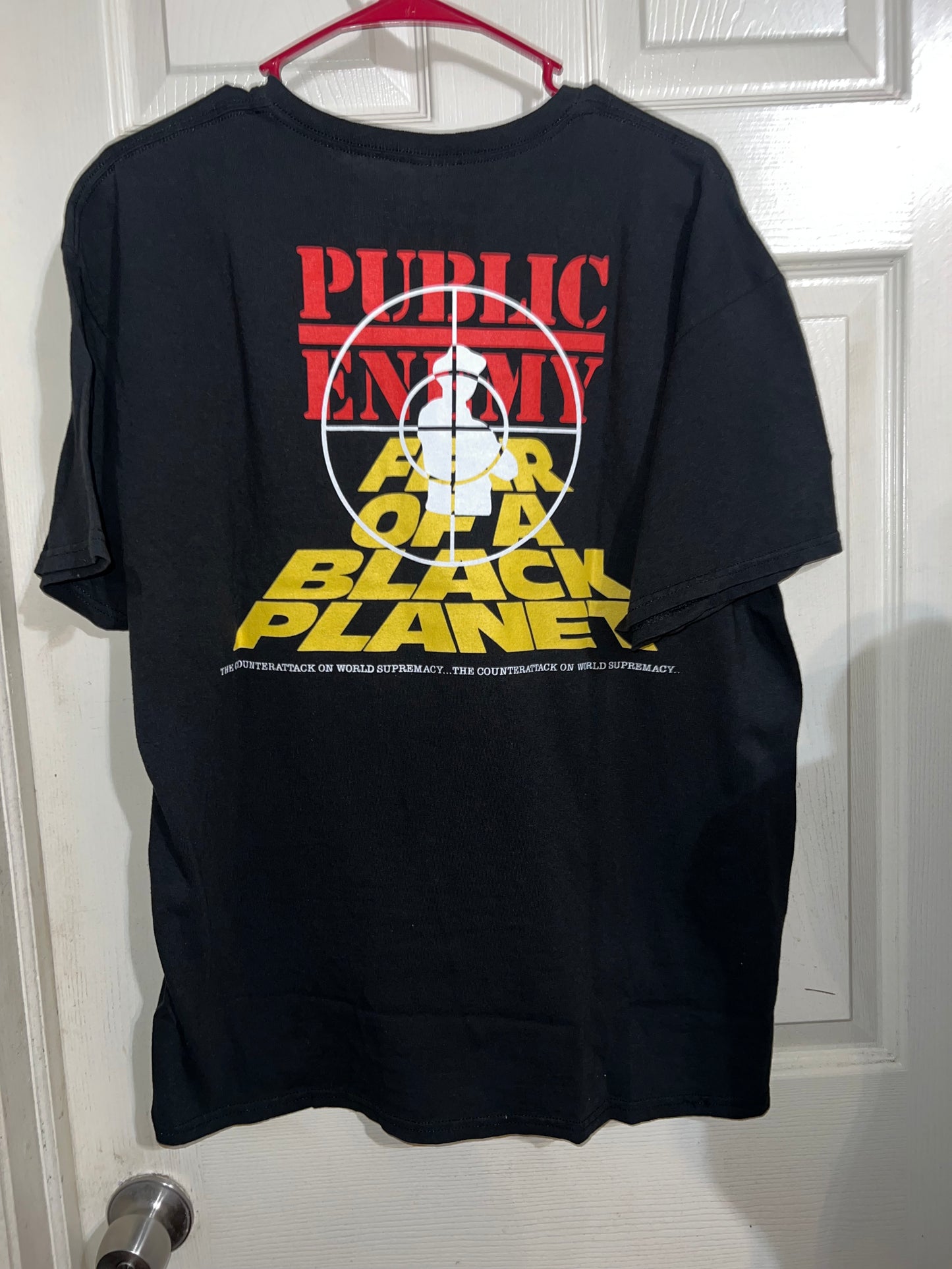 Public Enemy Oversized Double Sided Distressed Tee