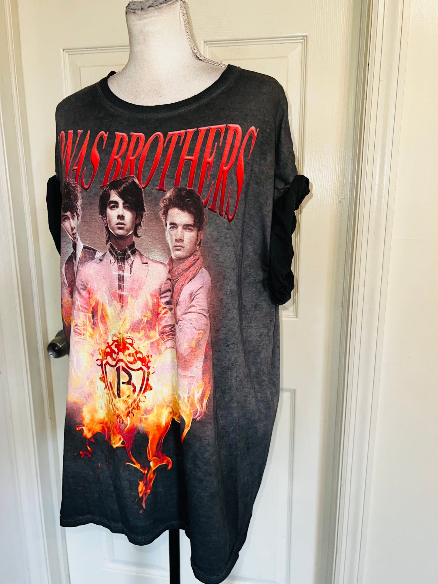The Jonas Brothers Oversized Distressed Tee