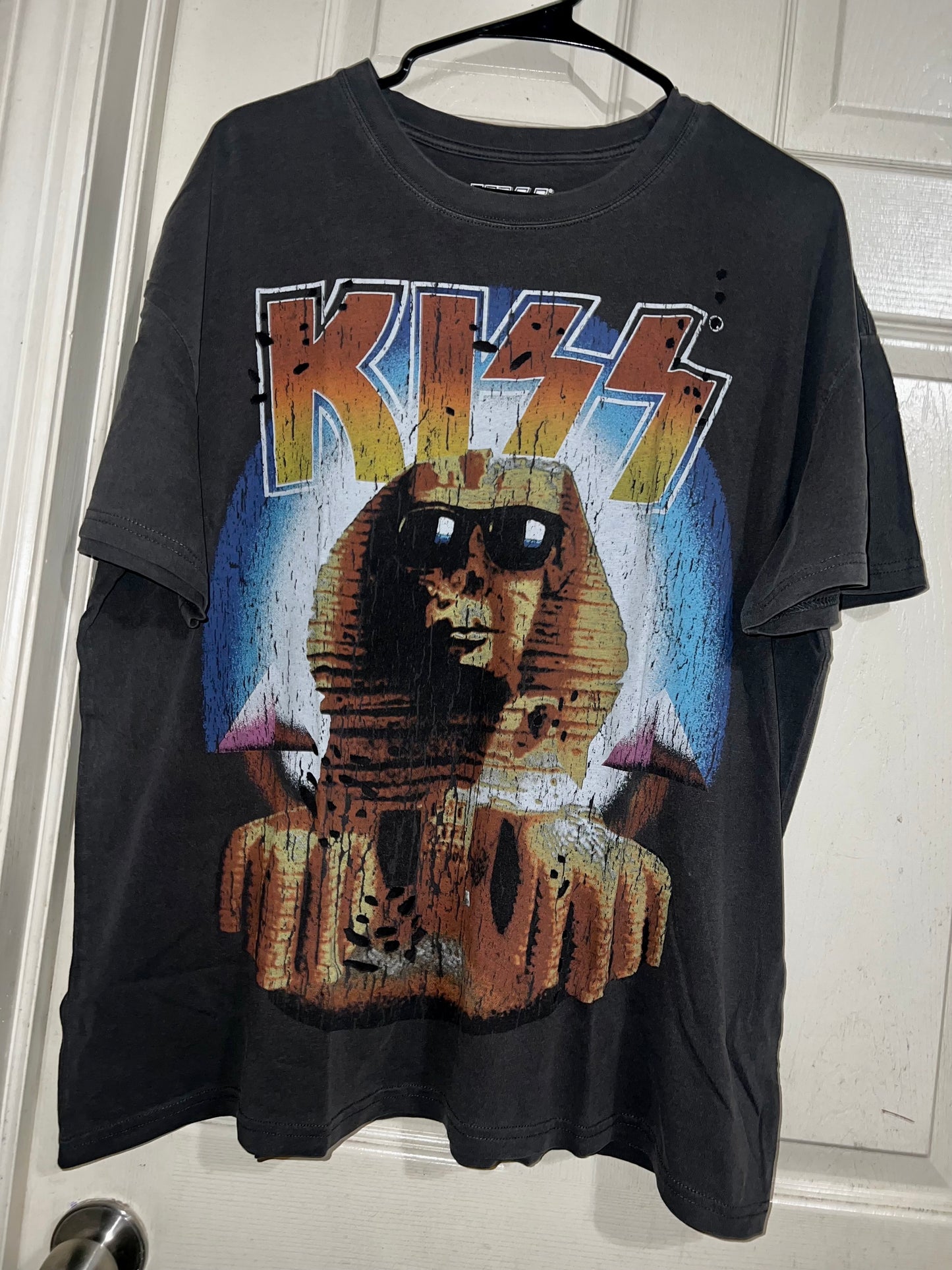 KISS Pyramids Oversized Distressed Tee