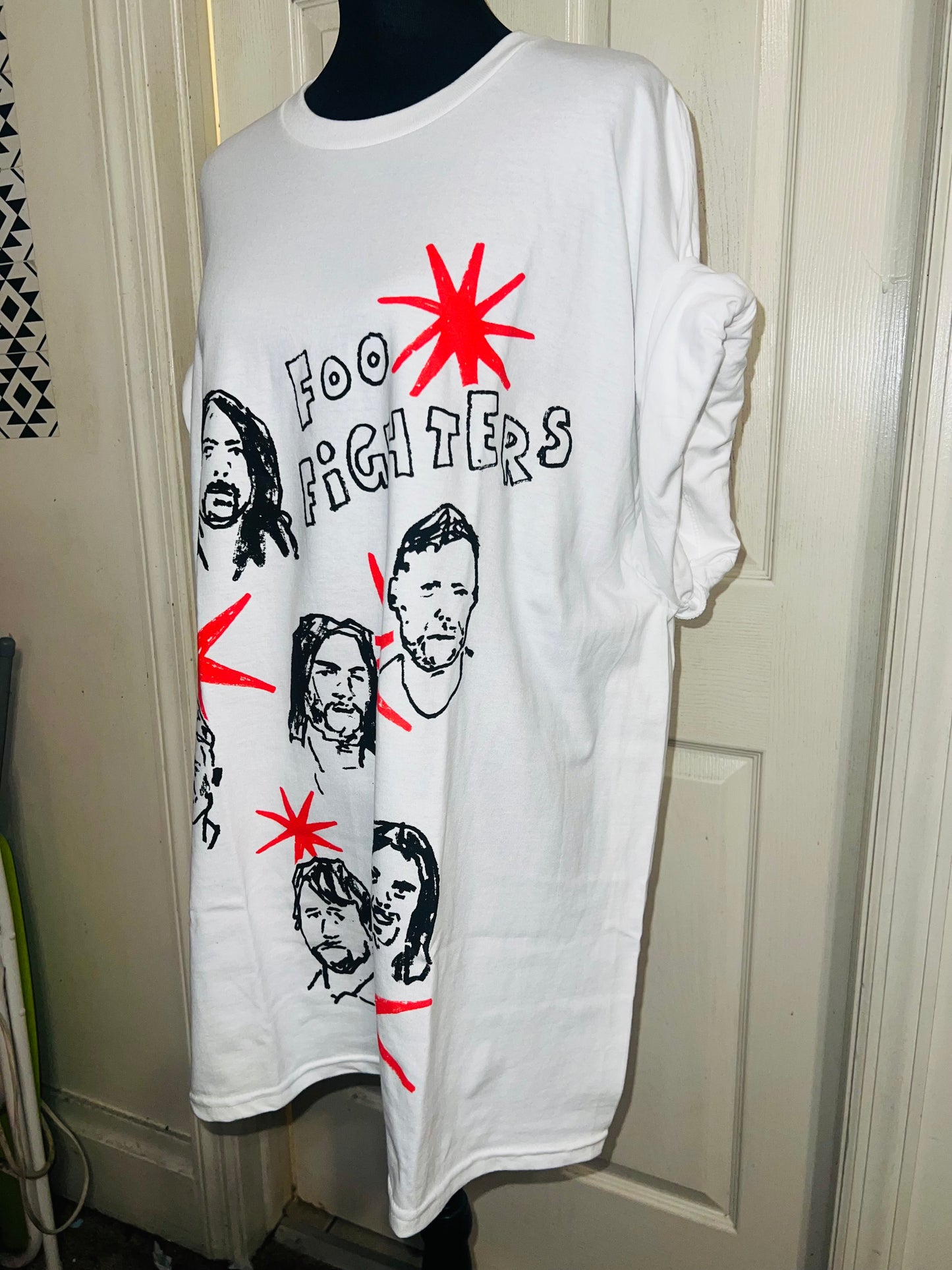 Foo Fighters Oversized Distressed Tee