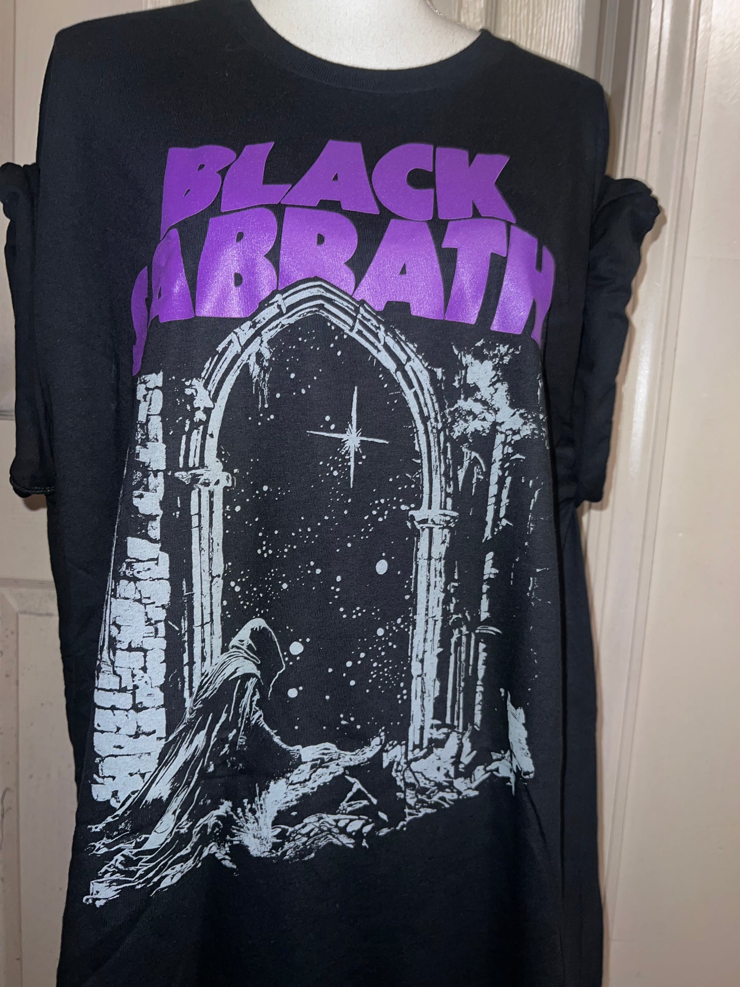Black Sabbath Oversized Distressed Tee