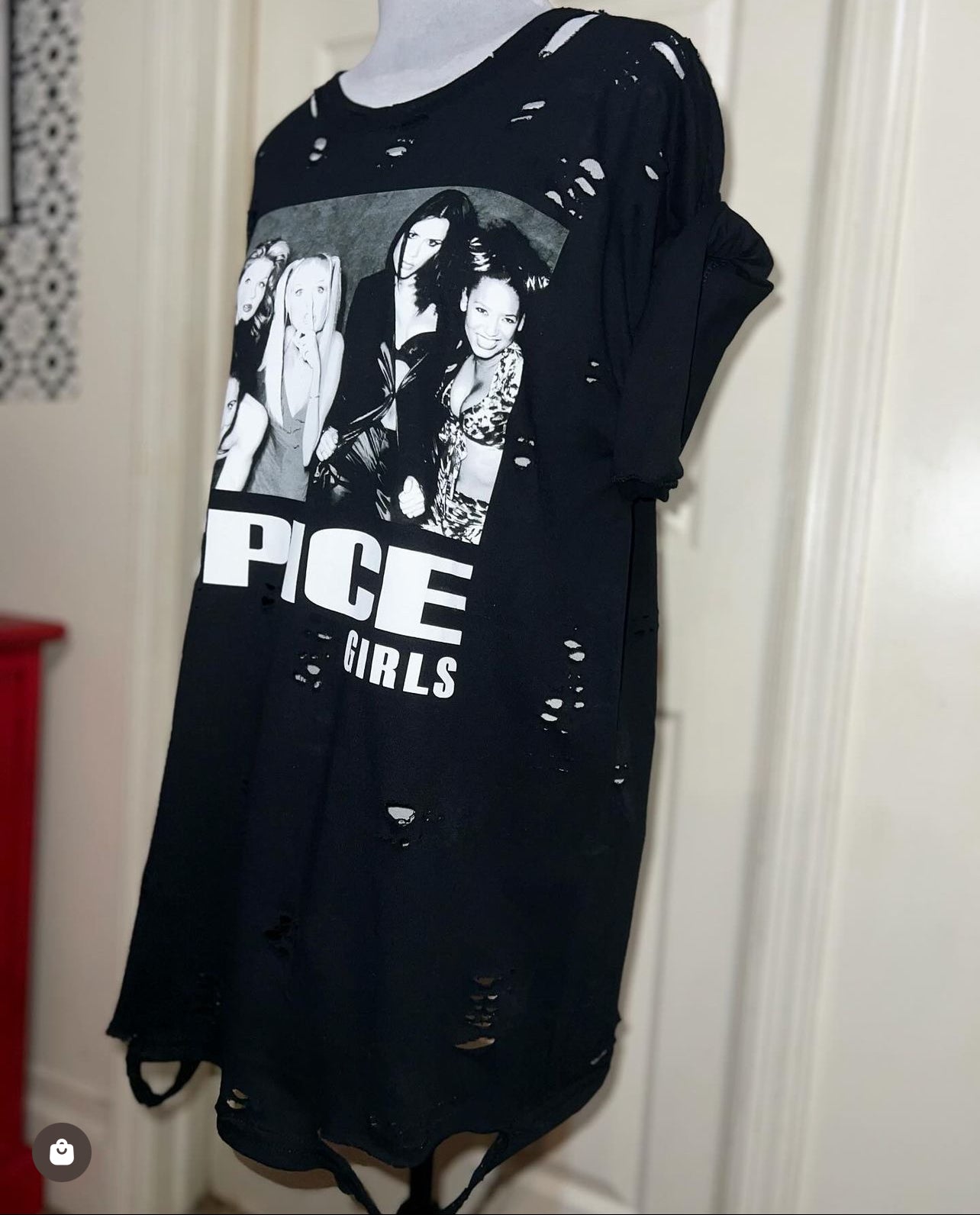 Spice Girls Oversized Distressed Tee