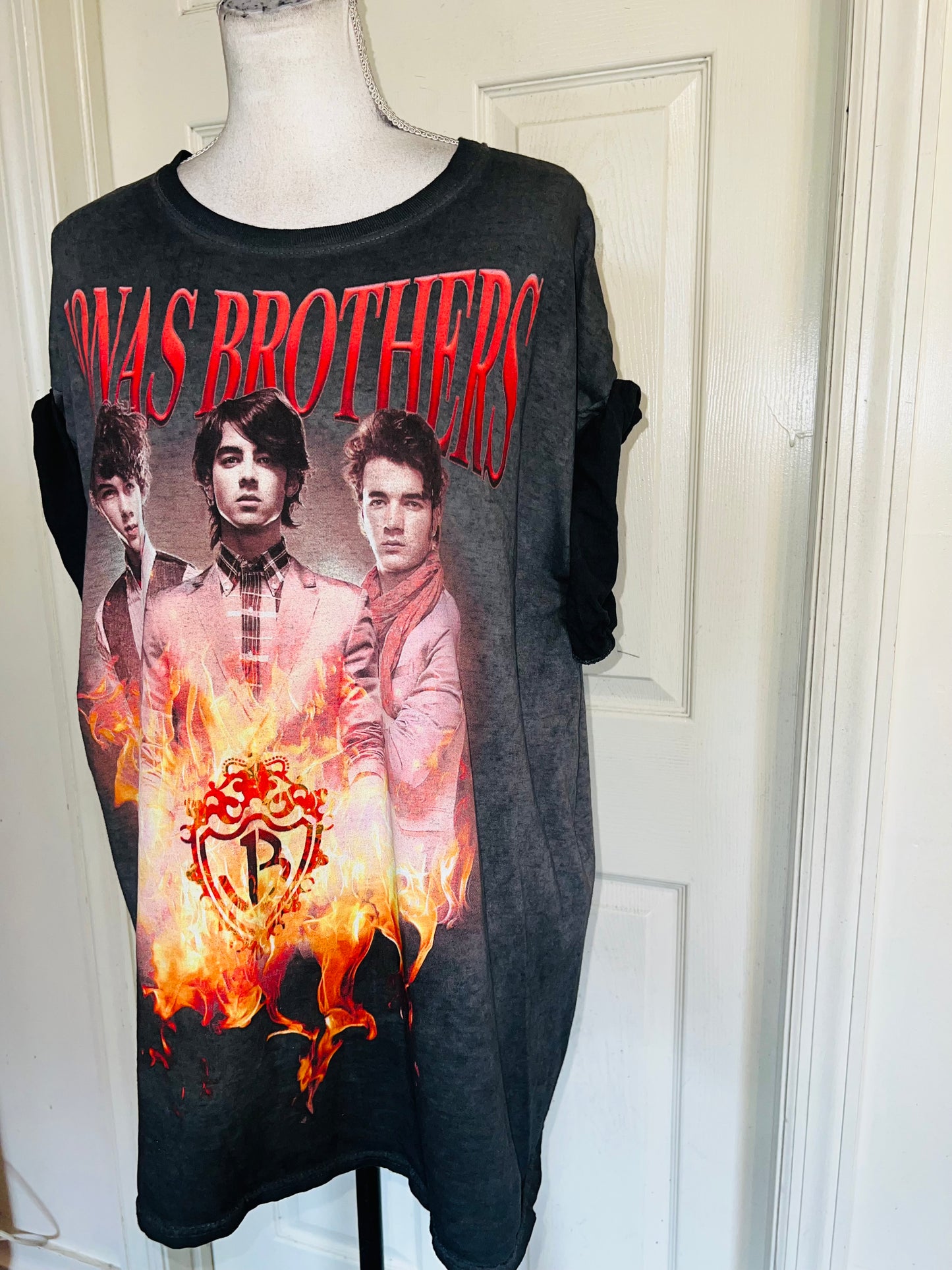 The Jonas Brothers Oversized Distressed Tee