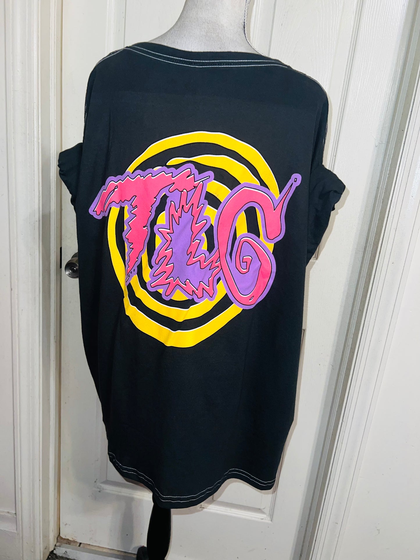 TLC Double Sided Oversized Distressed Tee