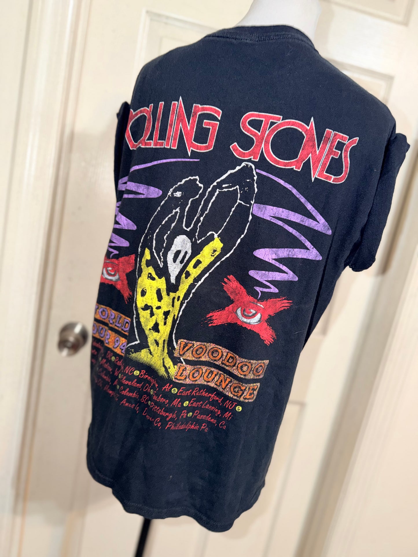 The Rolling Stones Double Sided Voodoo Oversized Distressed Tee