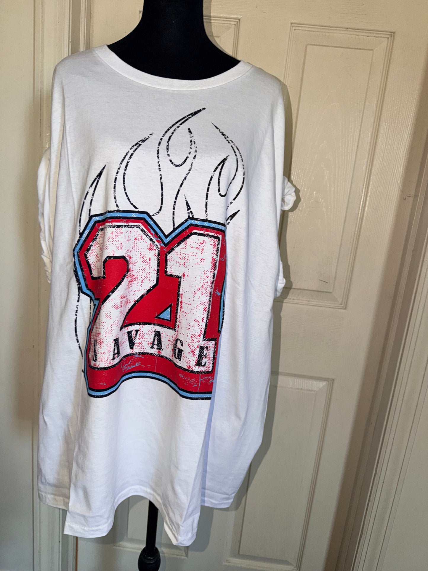 21 Savage Oversized Distressed Tee