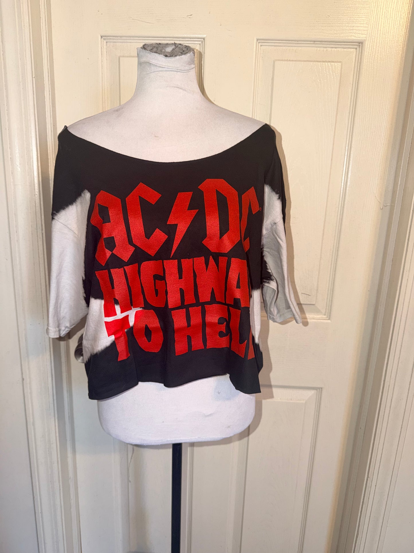AC/DC Oversized OFTS Distressed Tee
