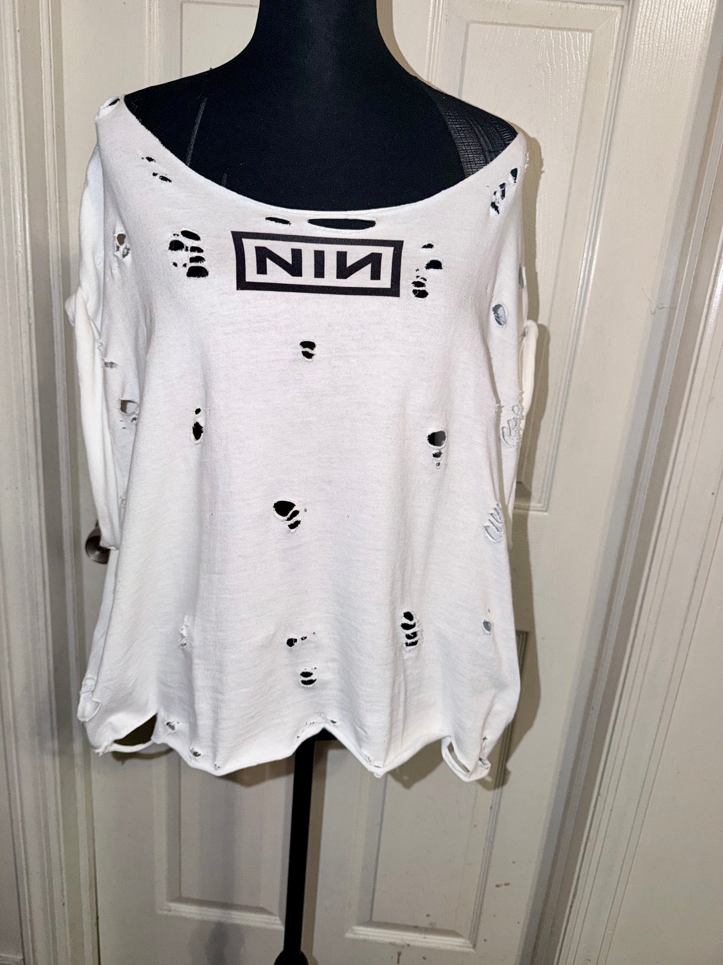 Nine Inch Nails Double Sided Oversized Distressed Tee