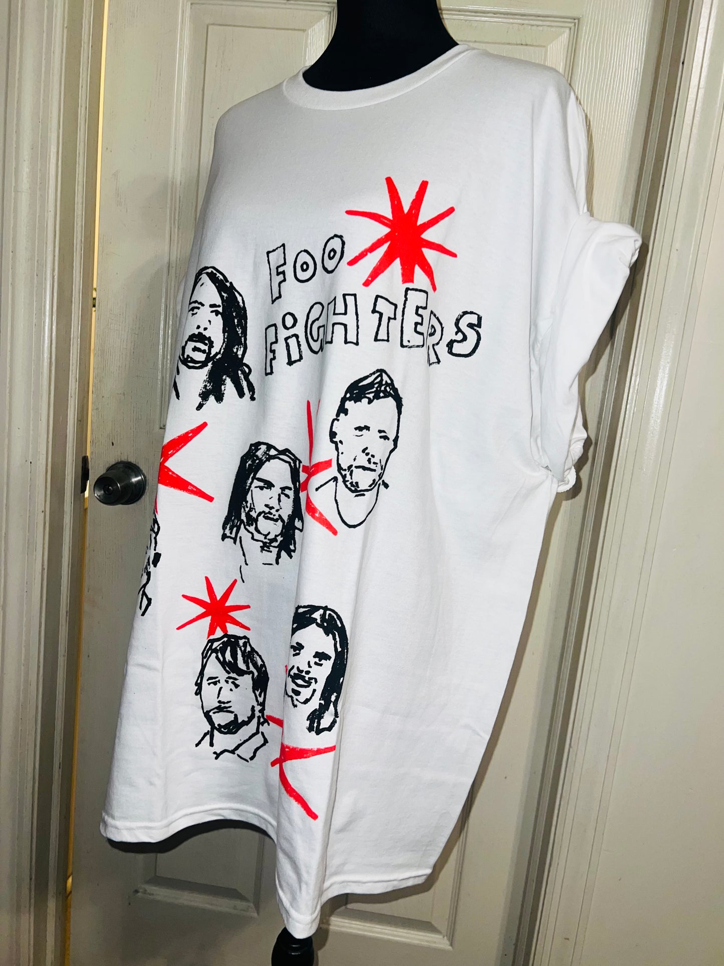 Foo Fighters Oversized Distressed Tee