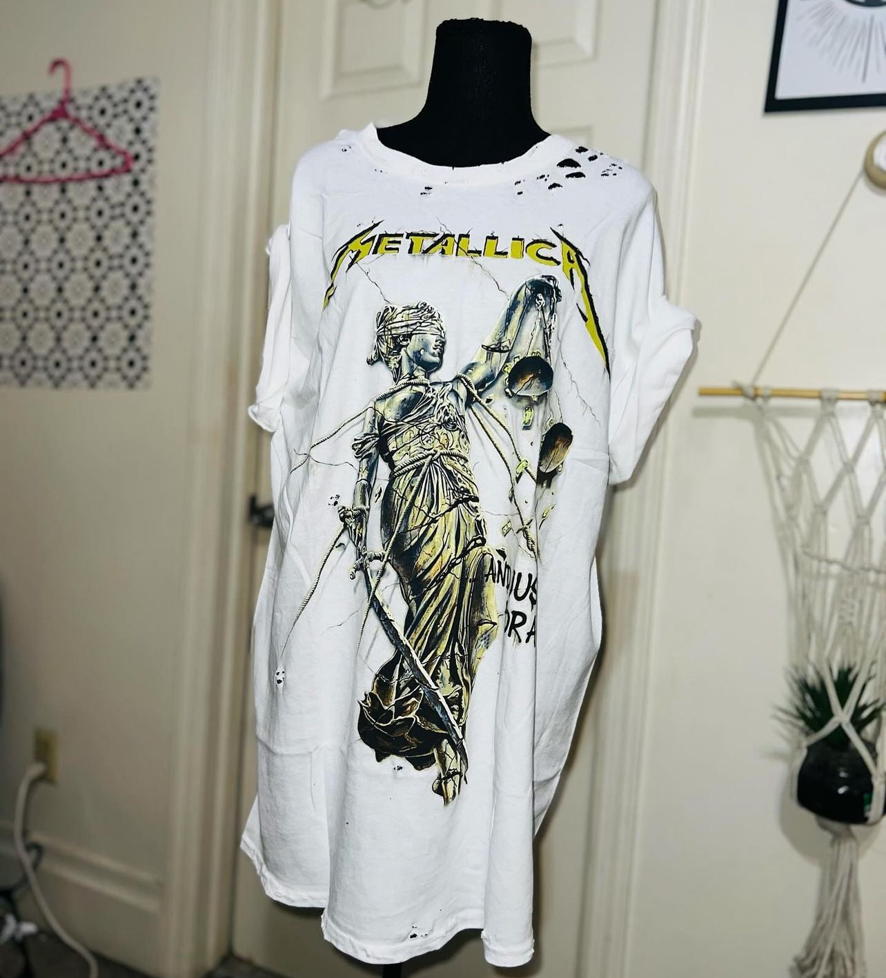 Metallica Oversized Distressed Tee (not distressed yet)