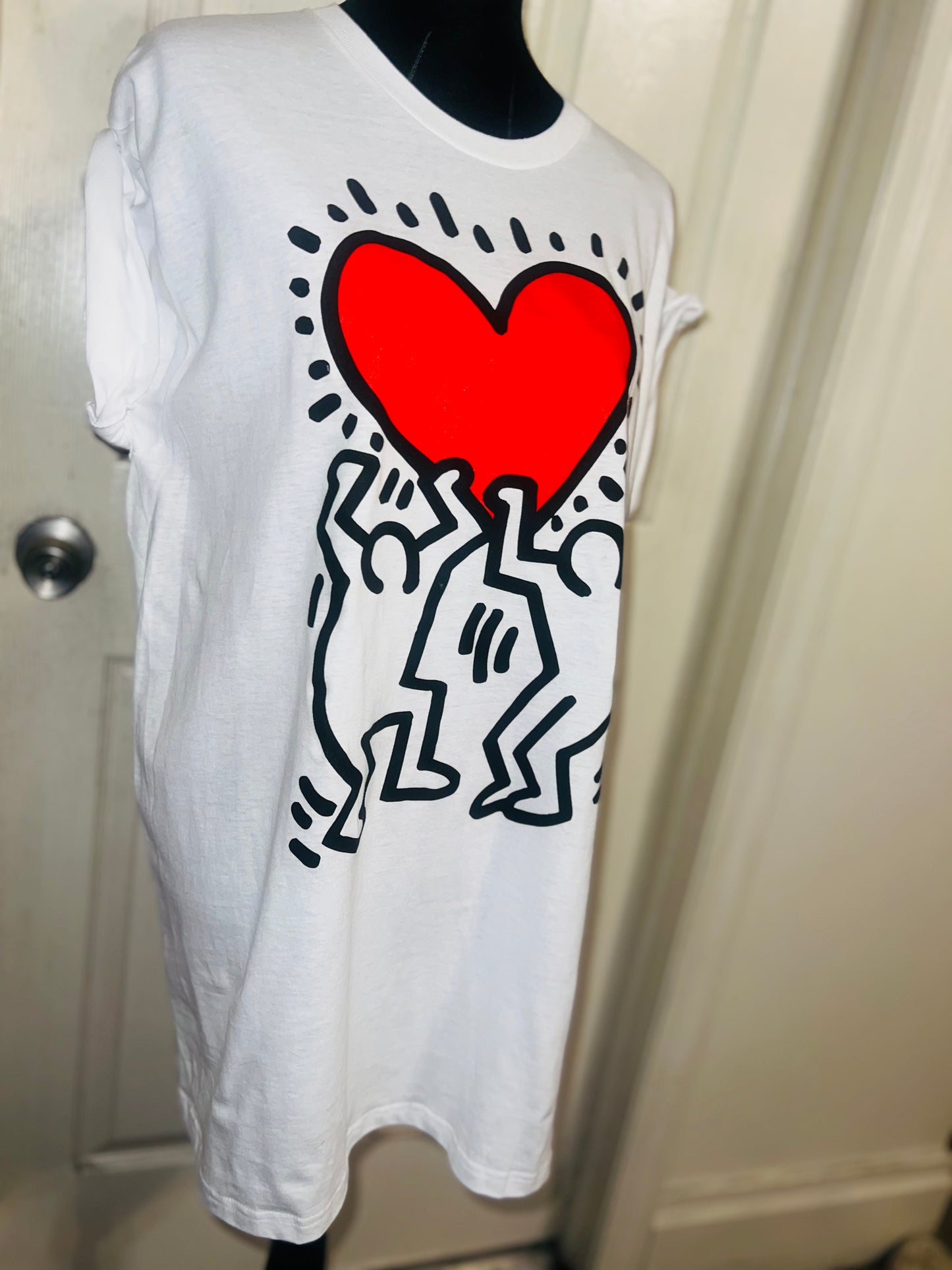 Keith Haring Oversized Distressed Tee