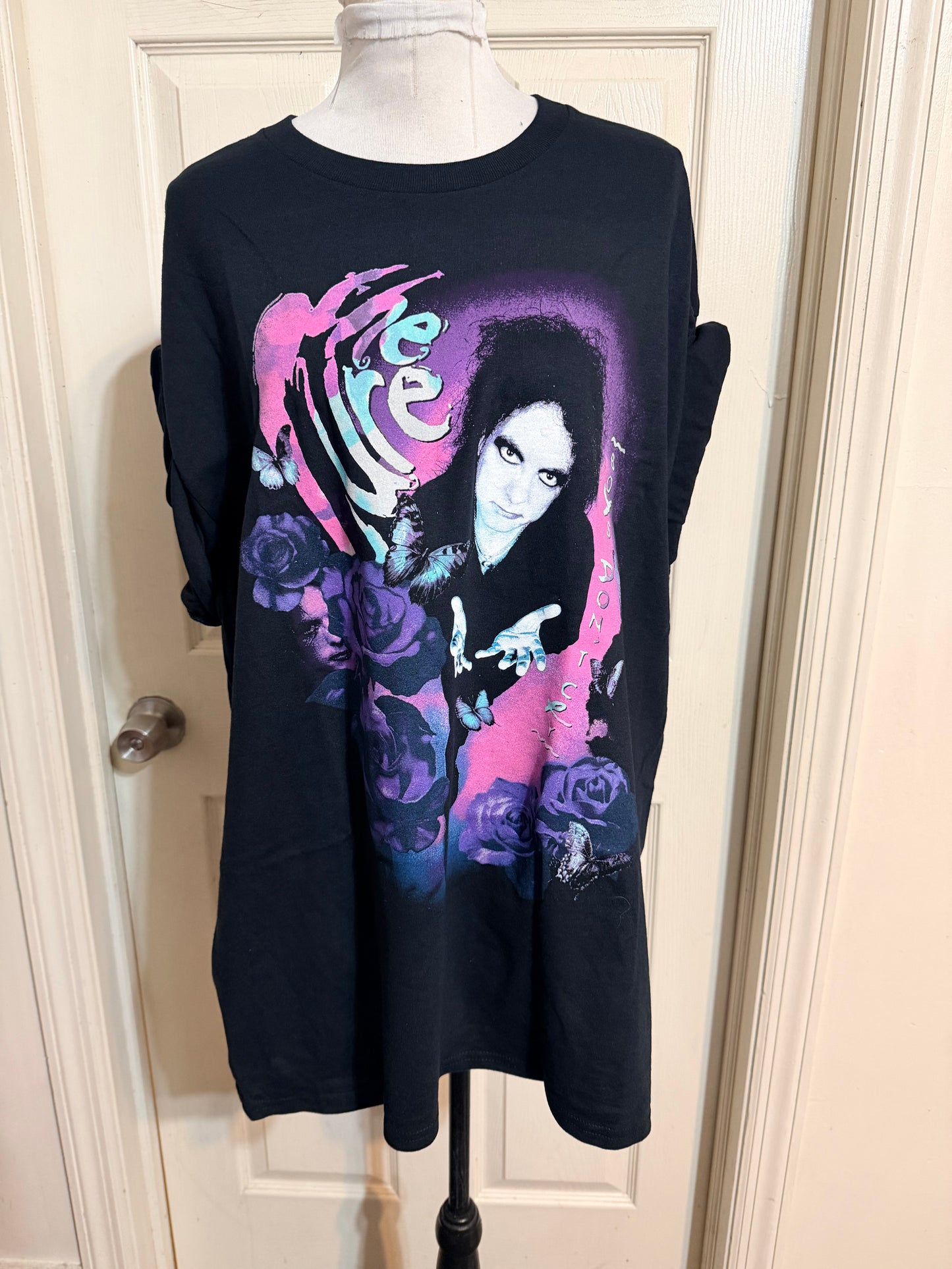 The Cure Double Sided Oversized Distressed Tee