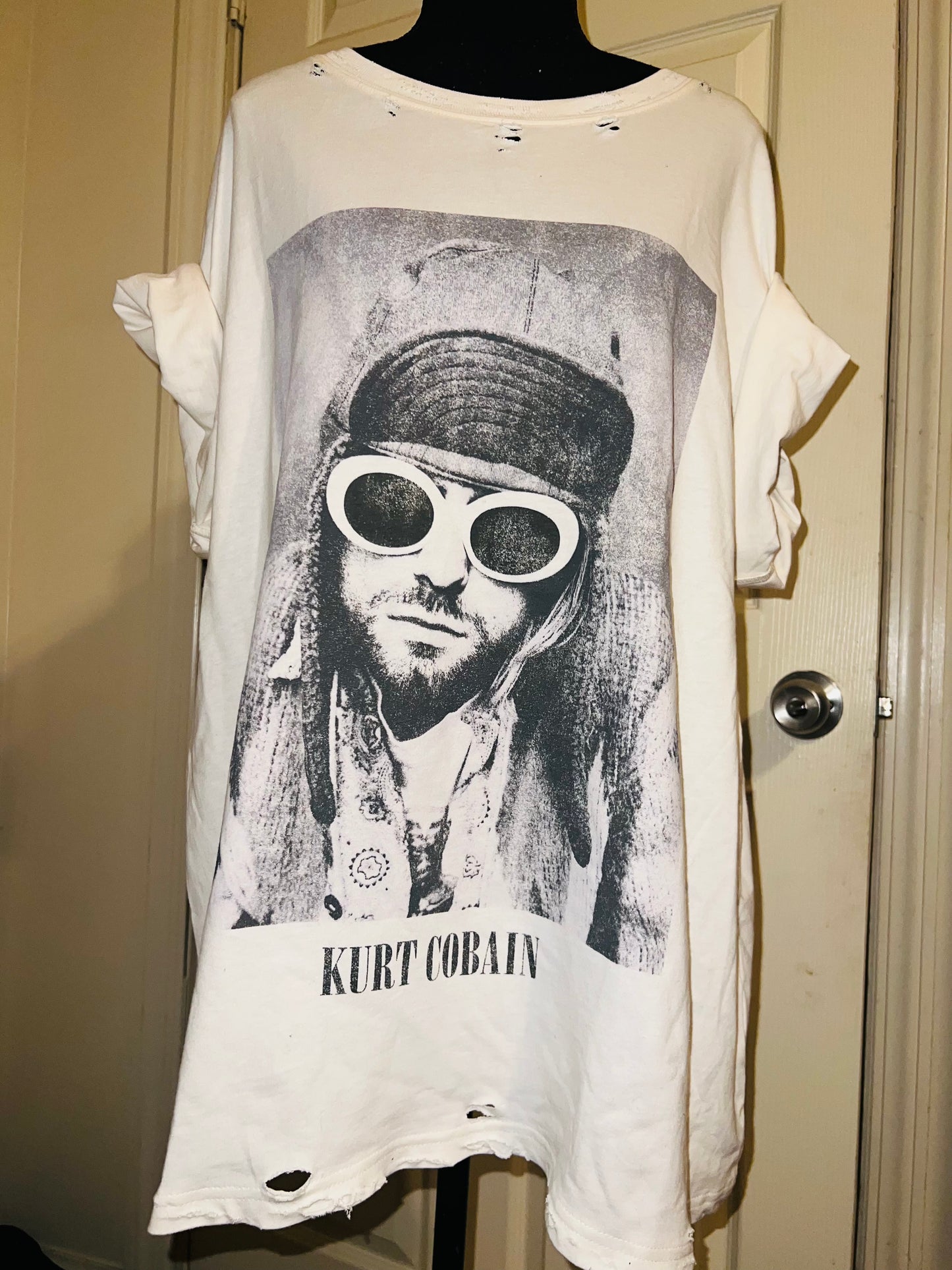 Kurt Cobain Oversized Distressed Tee