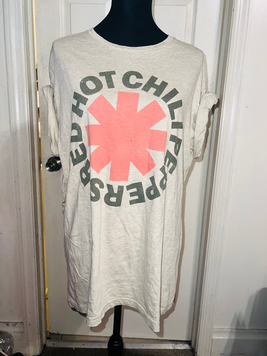 Red Hot Chili Peppers Oversized Distressed T-Shirt