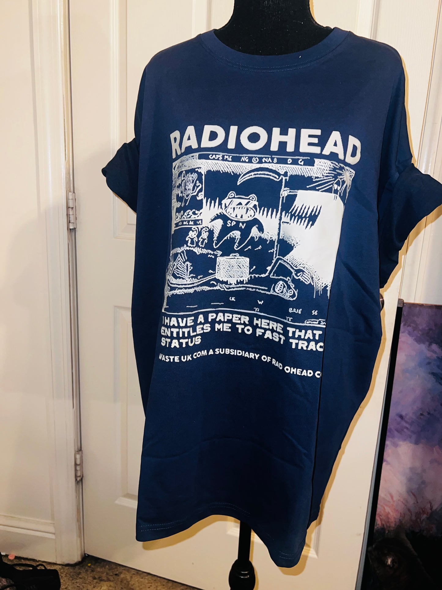 Radiohead Oversized Distressed Tee