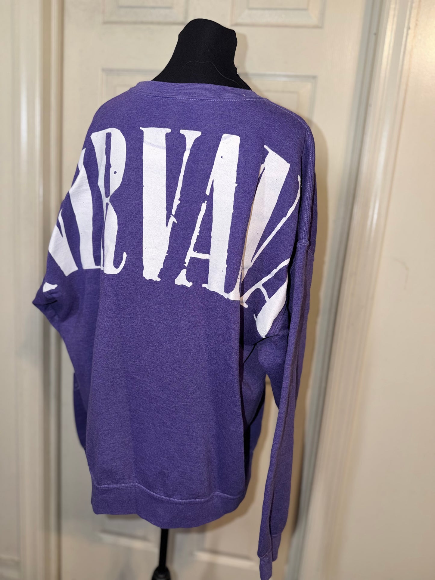 Nirvana Double Sided Oversized Distressed Sweatshirt