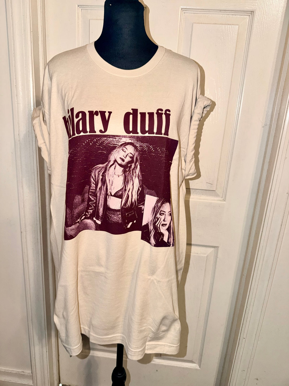 Hilary Duff Double Sided Oversized Tee