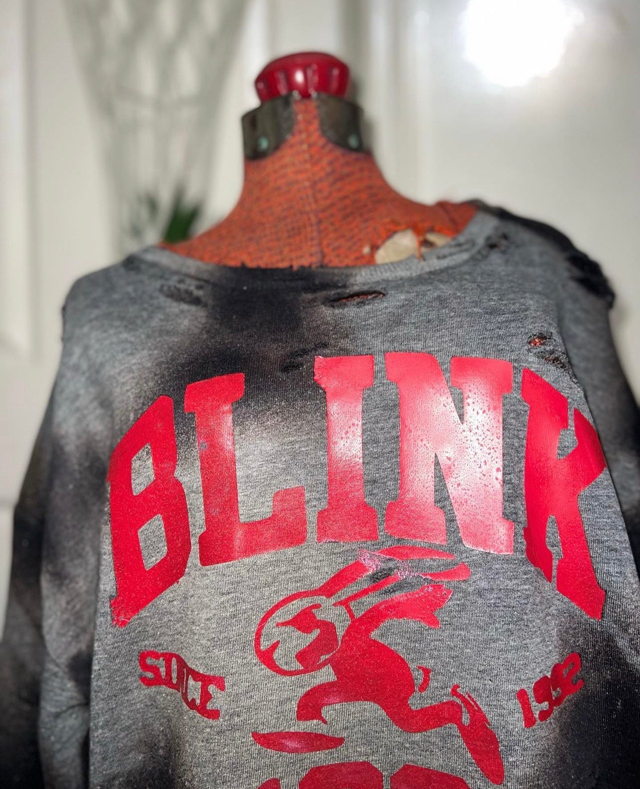 Blink 182 Oversized Distressed Sweatshirt