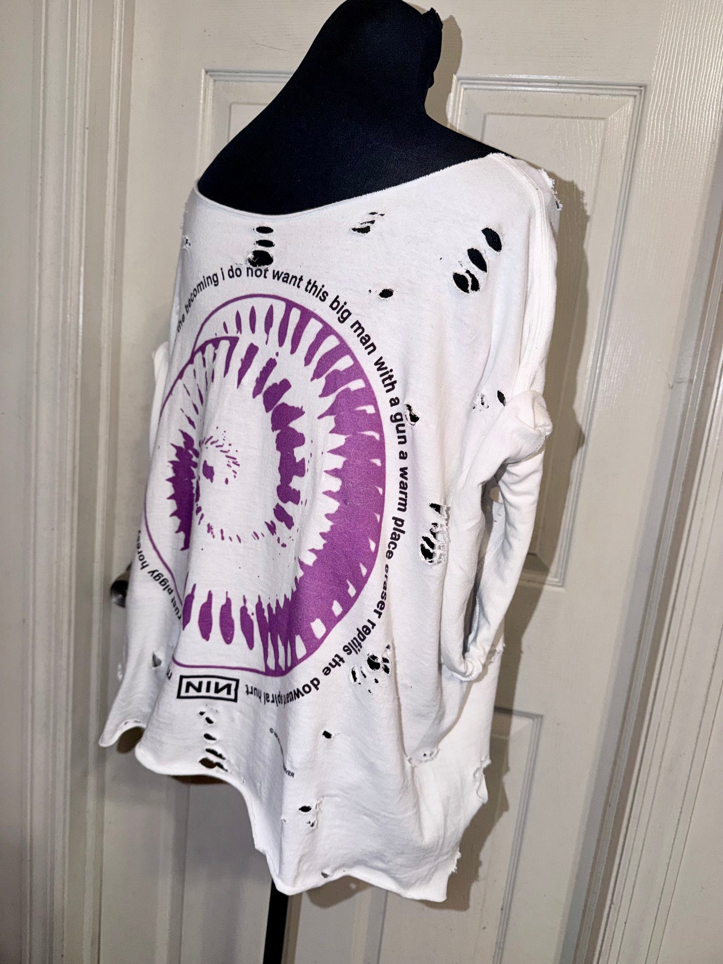 Nine Inch Nails Double Sided Oversized Distressed Tee