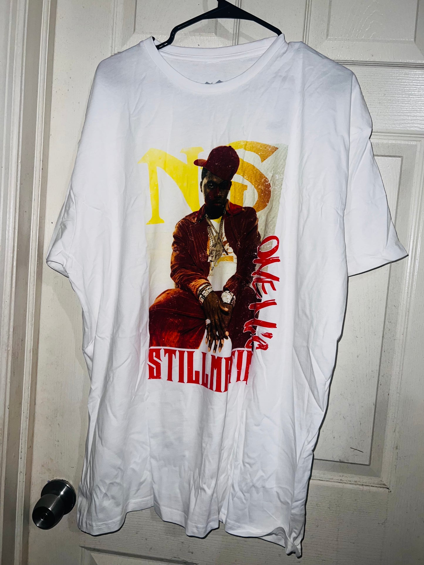 Nas Oversized Distressed Tee