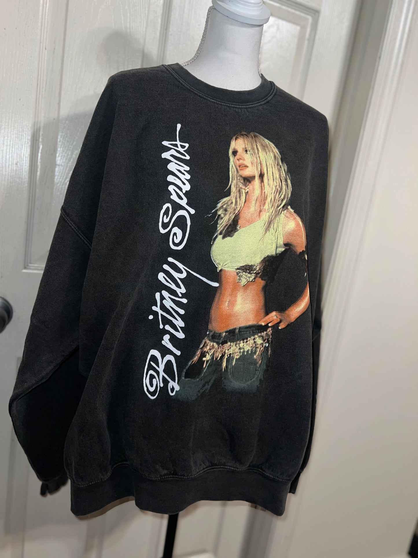 Britney Spears Oversized Distressed Sweatshirt