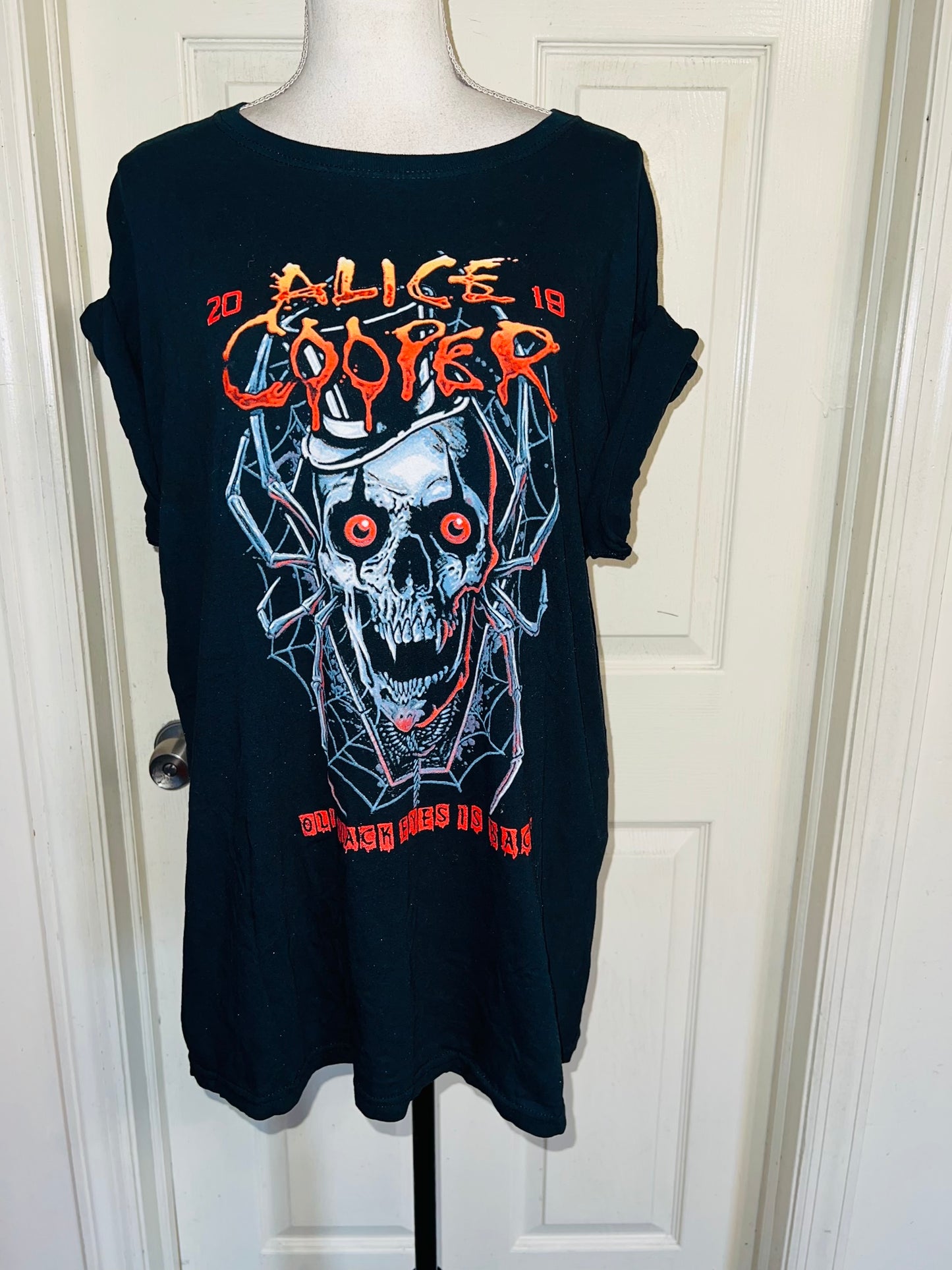 Alice Cooper Double Sided Oversized Distressed Tee