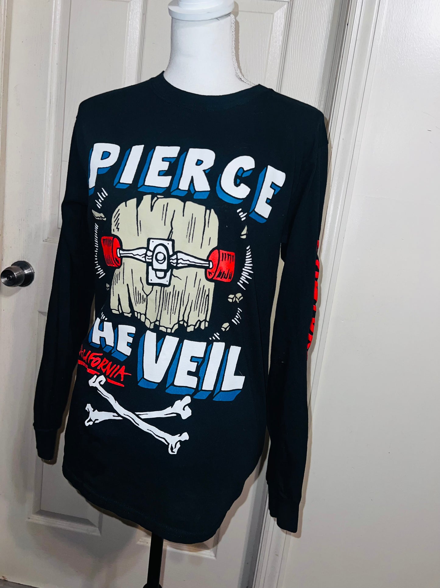 Pierce the Veil Oversized Distressed Long Sleeve Shirt