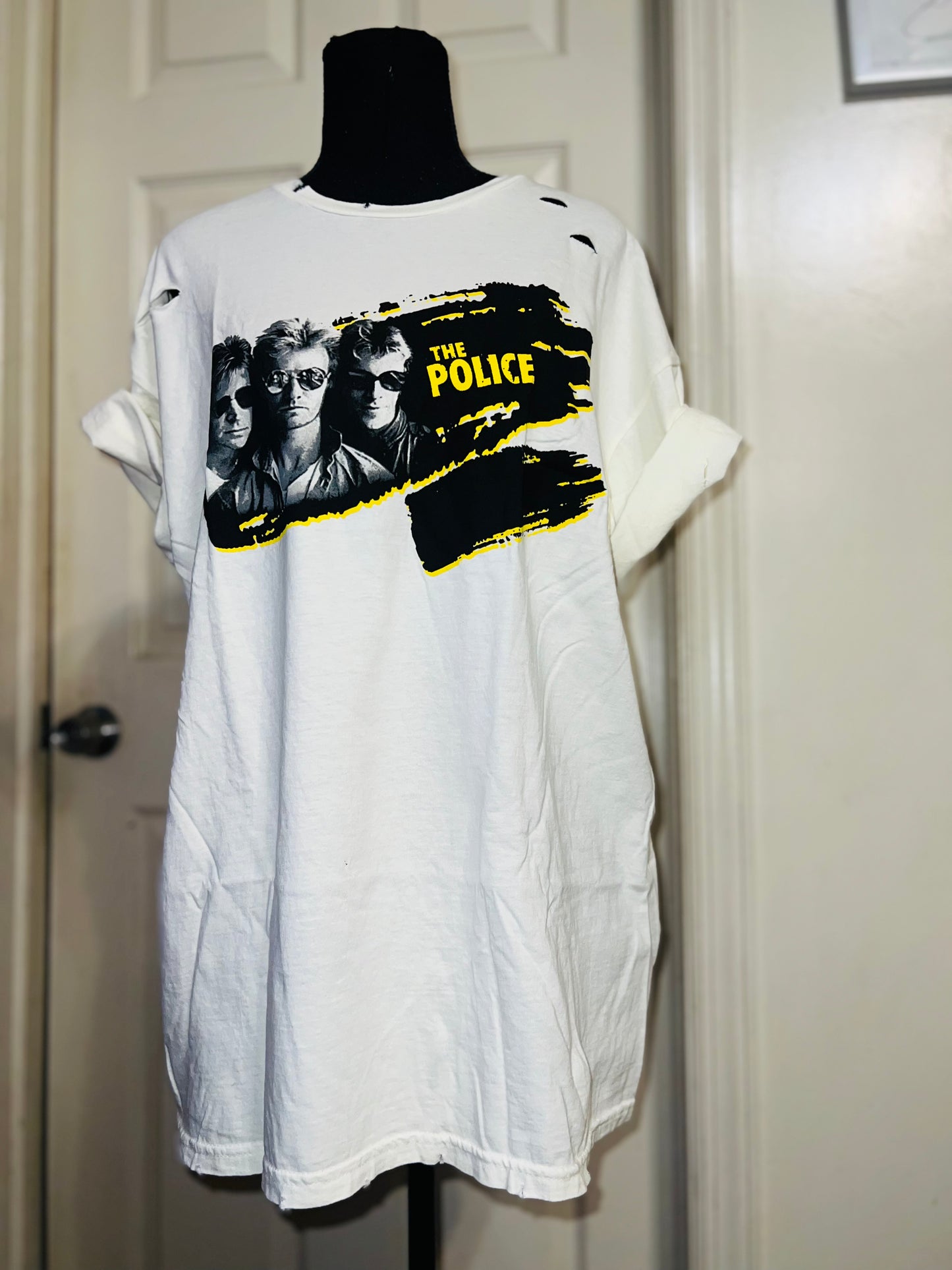 The Police Double Sided Oversized Distressed Tee