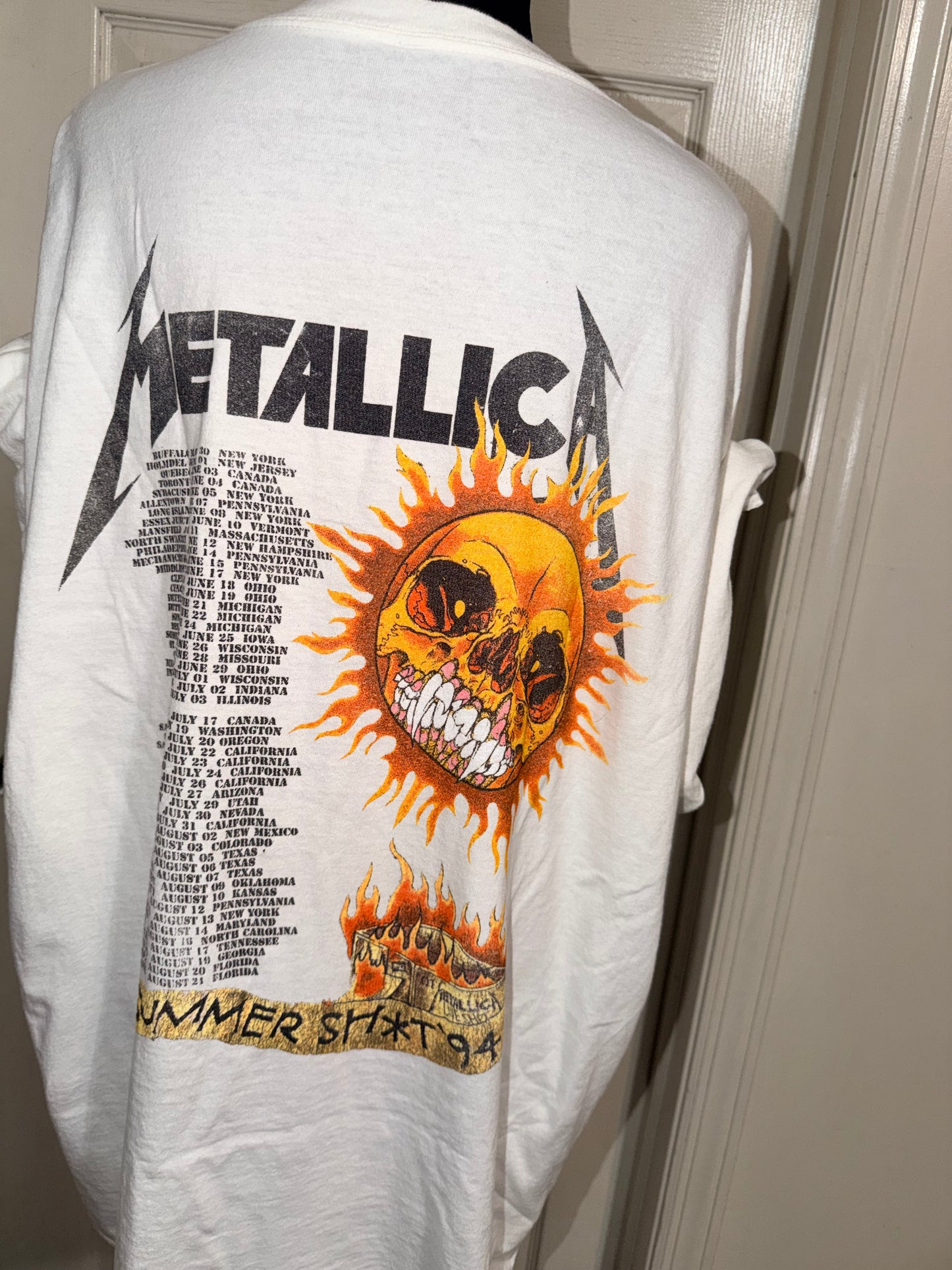 Metallica Double Sided Oversized Distressed Tee