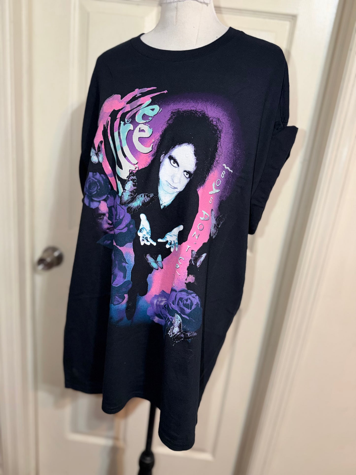 The Cure Double Sided Oversized Distressed Tee