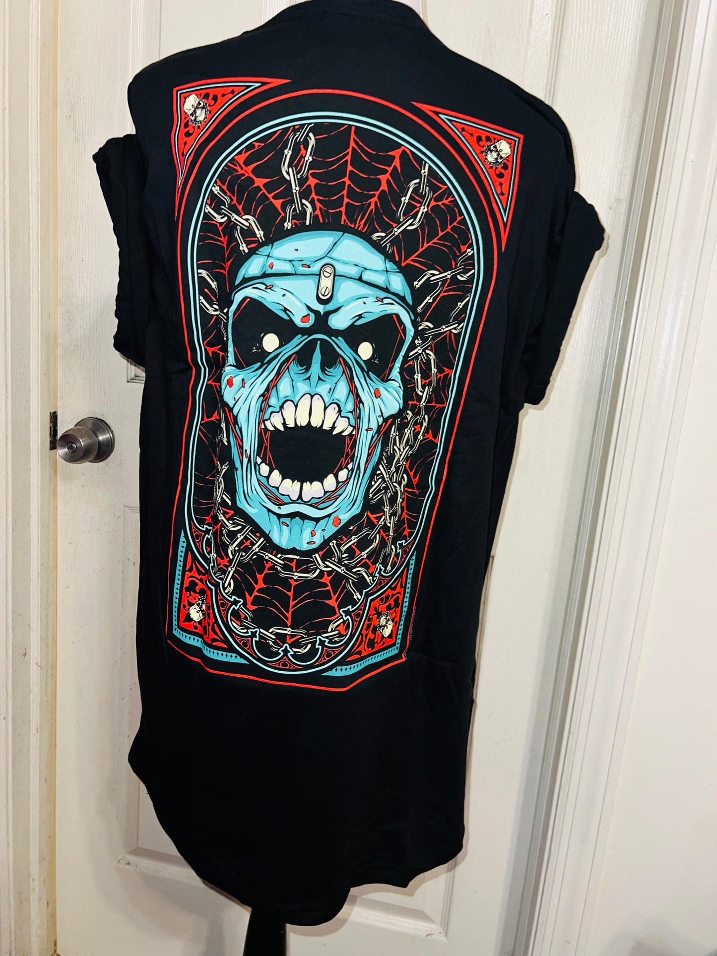 Iron Maiden DoubleSided Oversized Distressed T-Shirt