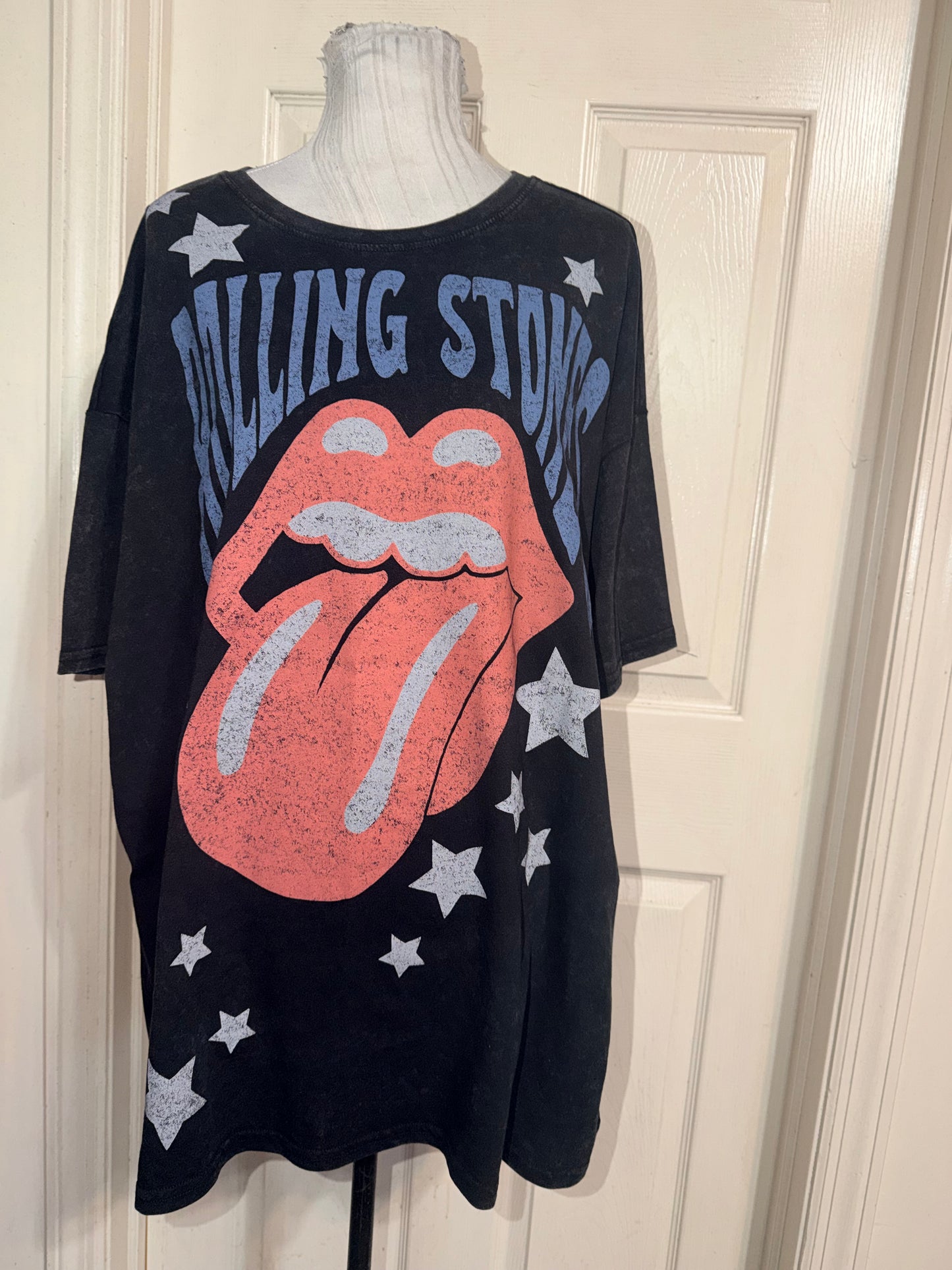 The Rolling Stones Double Sided Oversized Distressed Tee