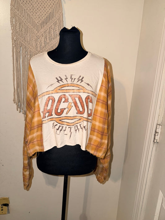 AC/DC Oversized Flannel Tee