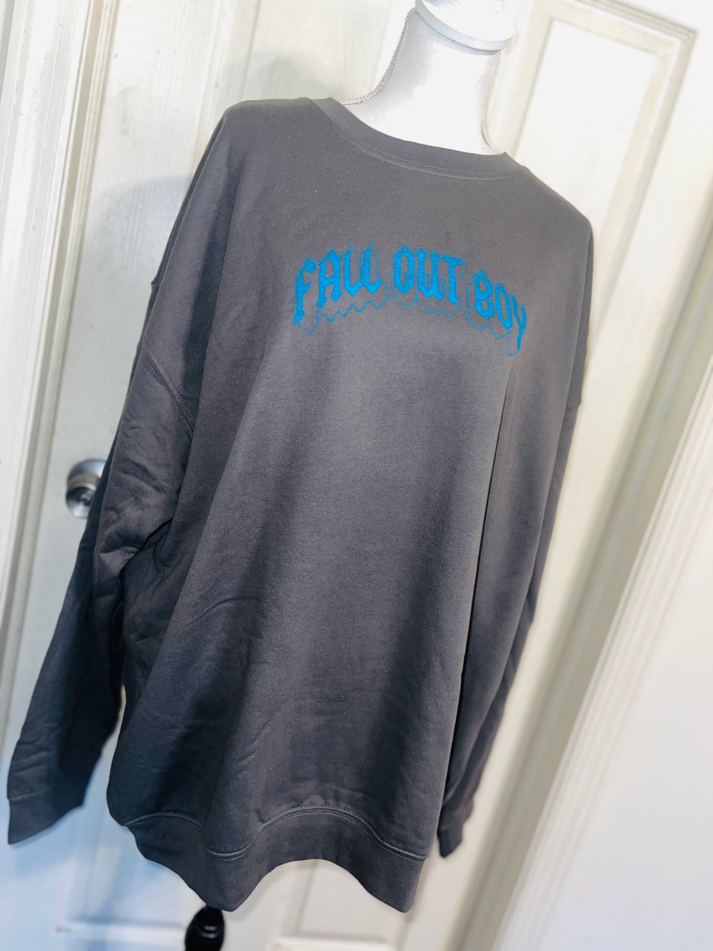 Fall Out Boy Double Sided Oversized Distressed Sweatshirt