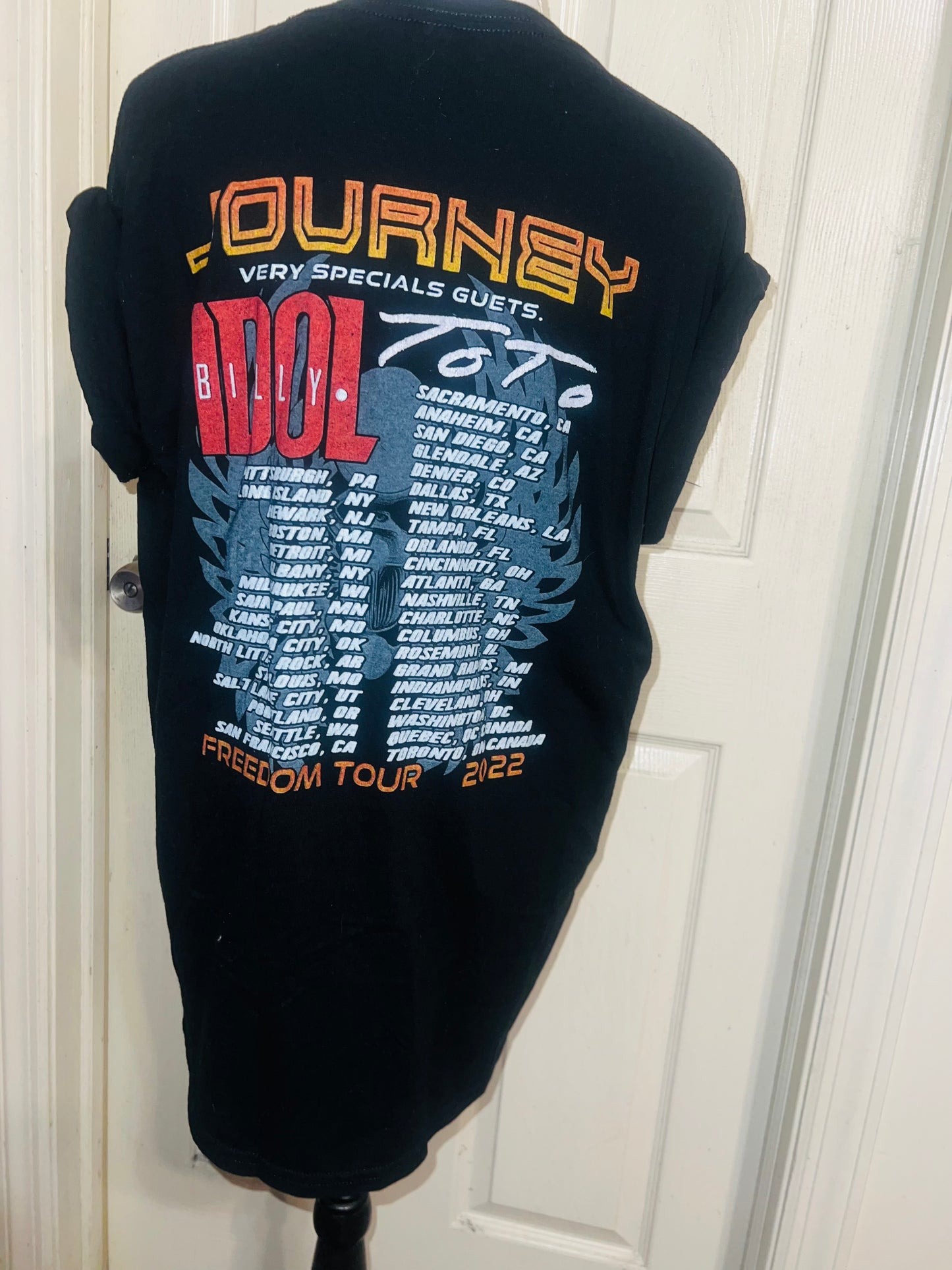 Journey (ft. Toto & Billy Idol) Oversized Distressed Tee